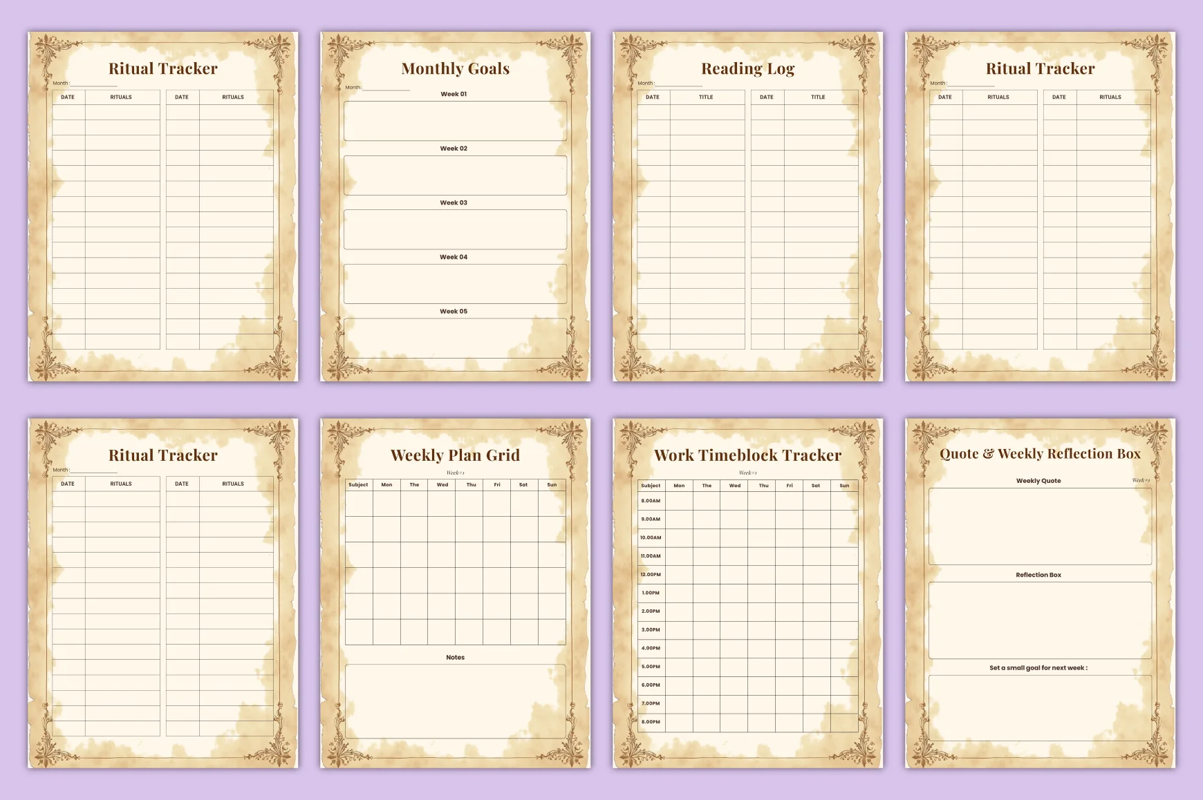 Dark Academia Study Planner - Image 6