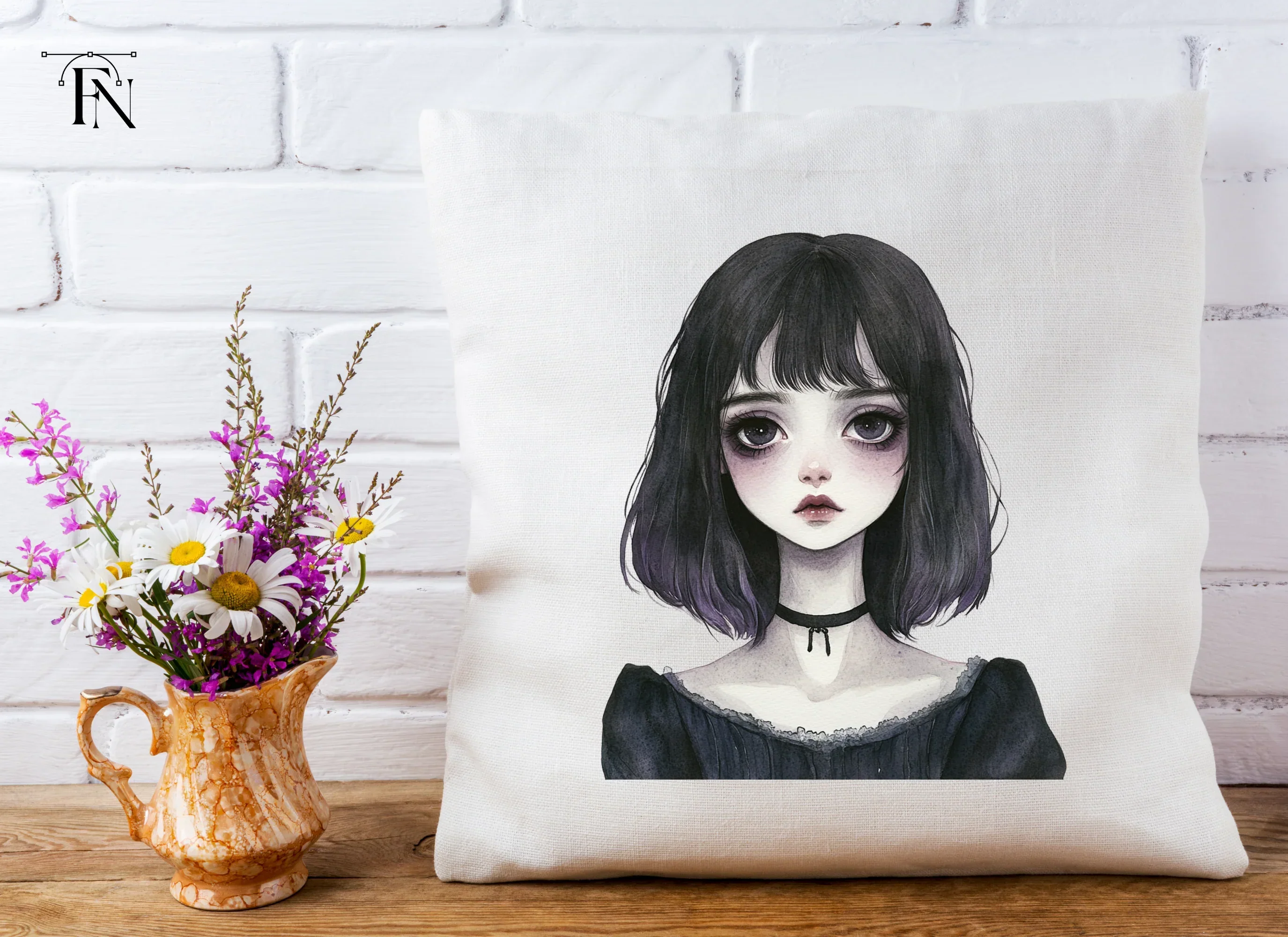Dark Aesthetic Goth Girl Clipart Bundle - Image 5