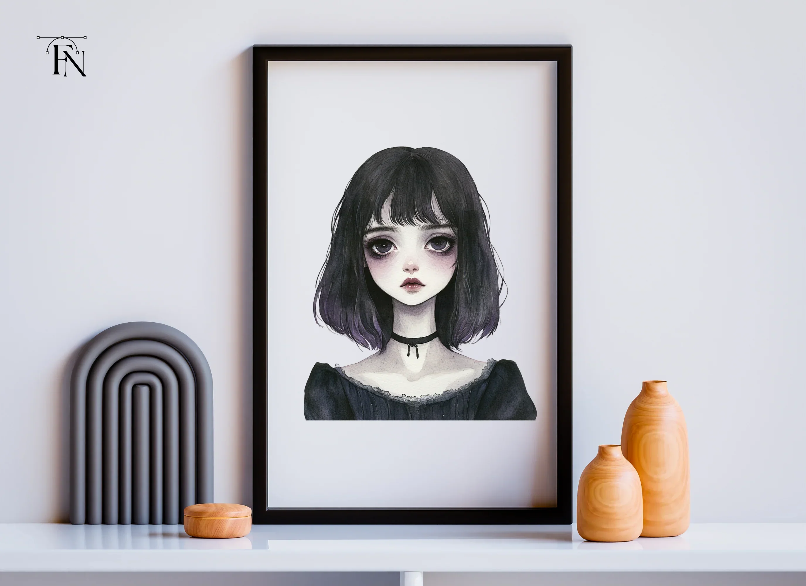 Dark Aesthetic Goth Girl Clipart Bundle - Image 6