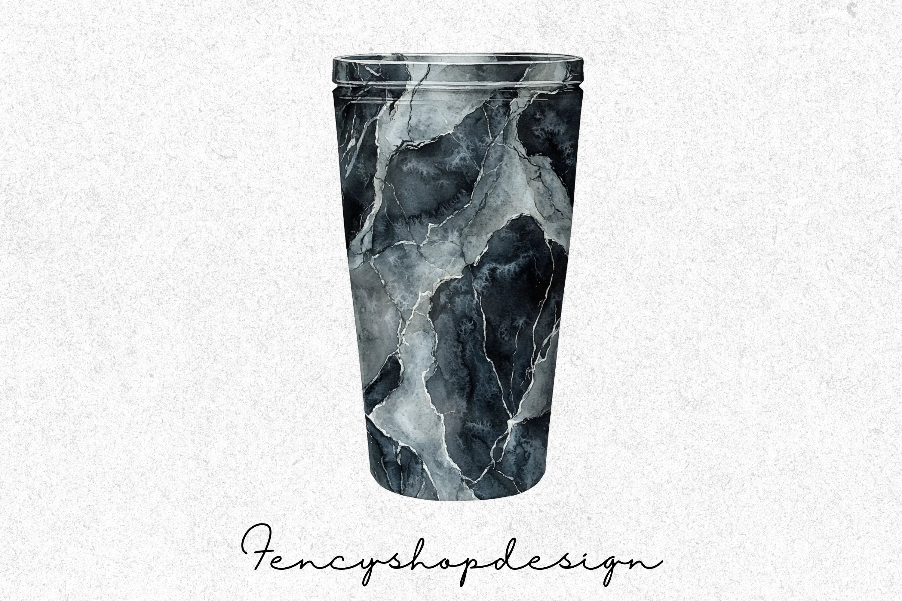 Dark Marble Tumbler Designs Clipart Bundle - Image 4