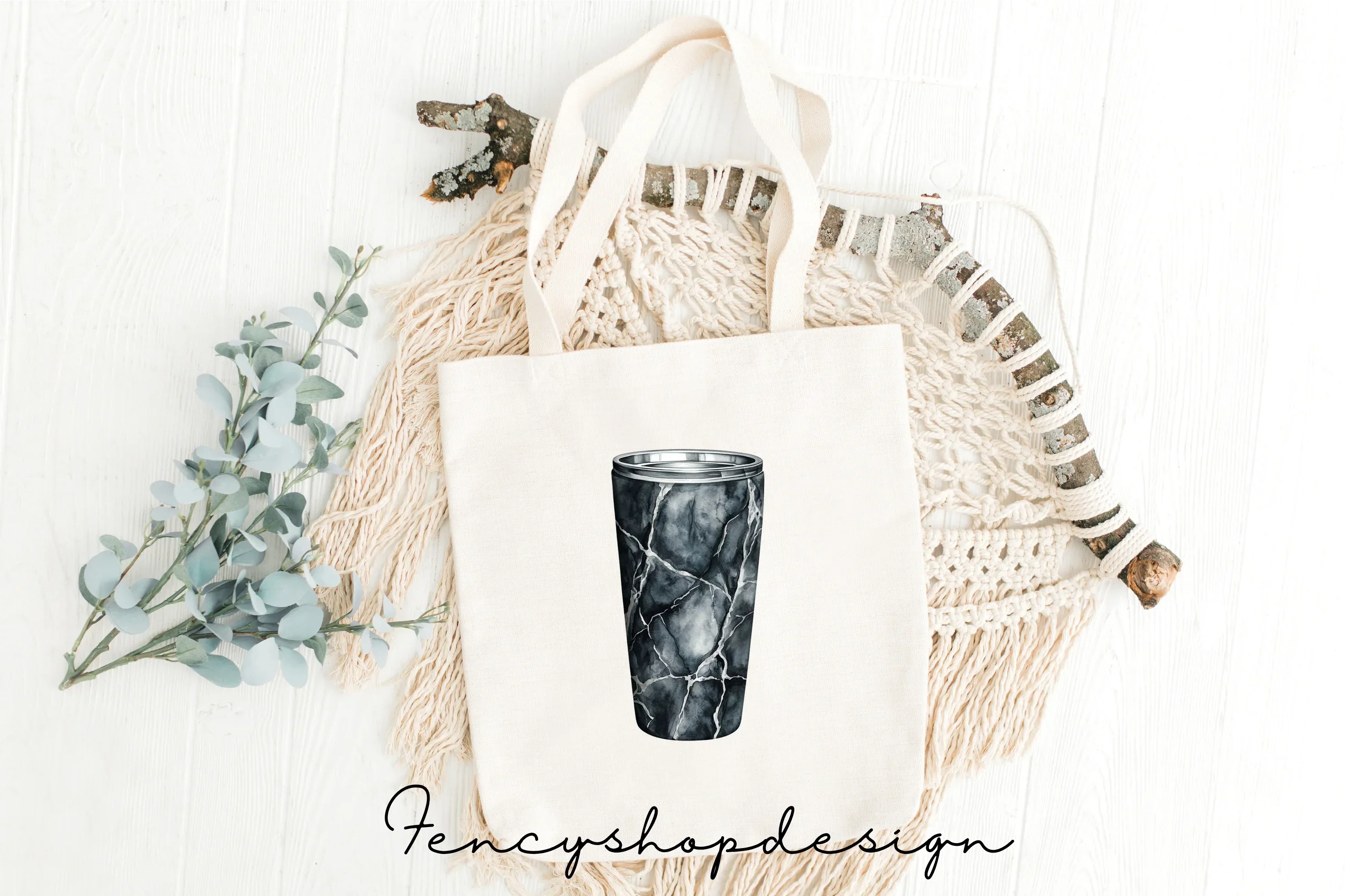 Dark Marble Tumbler Designs Clipart Bundle - Image 8