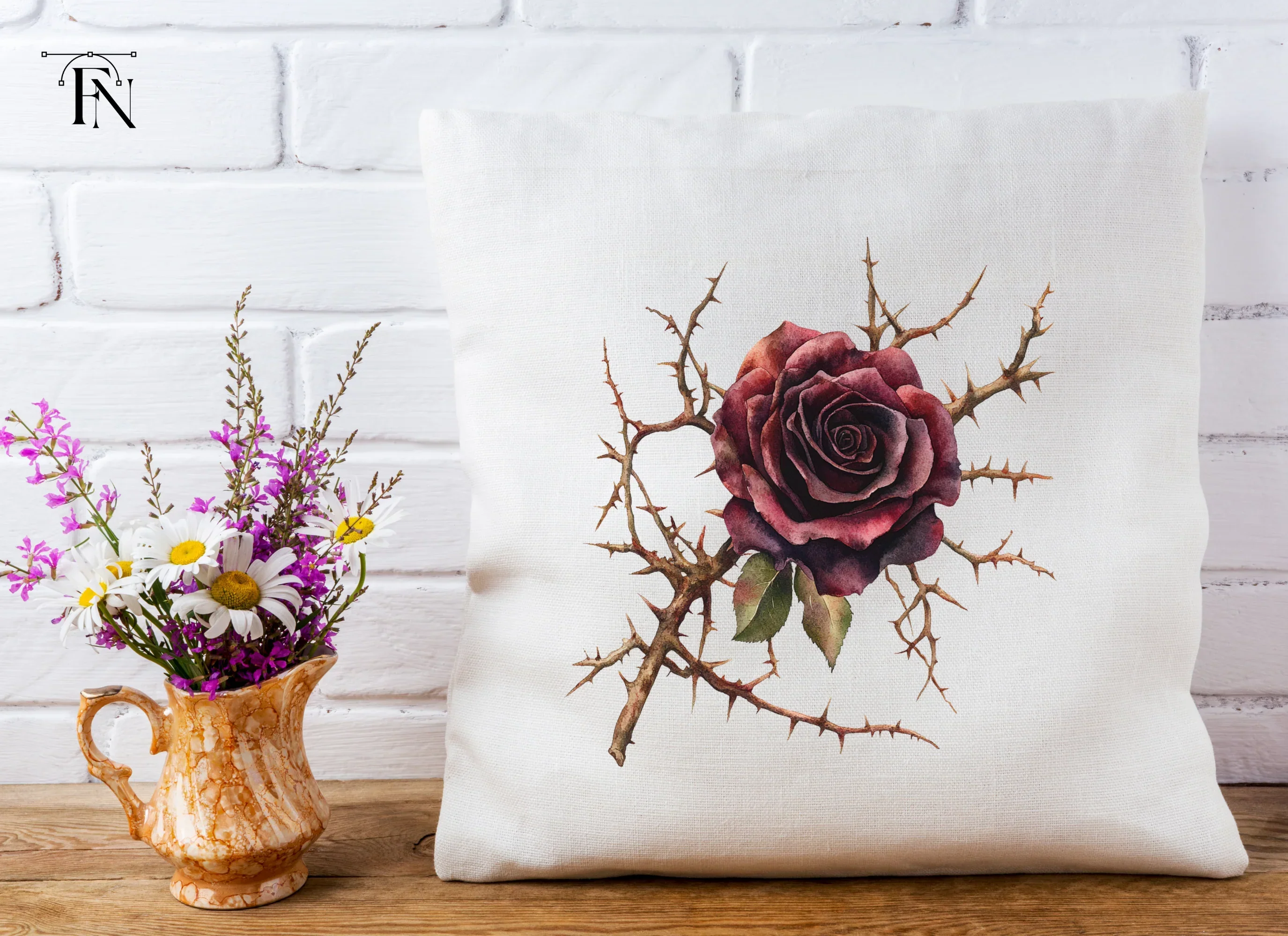 Dark Roses and Thorns Clipart Bundle - Image 5