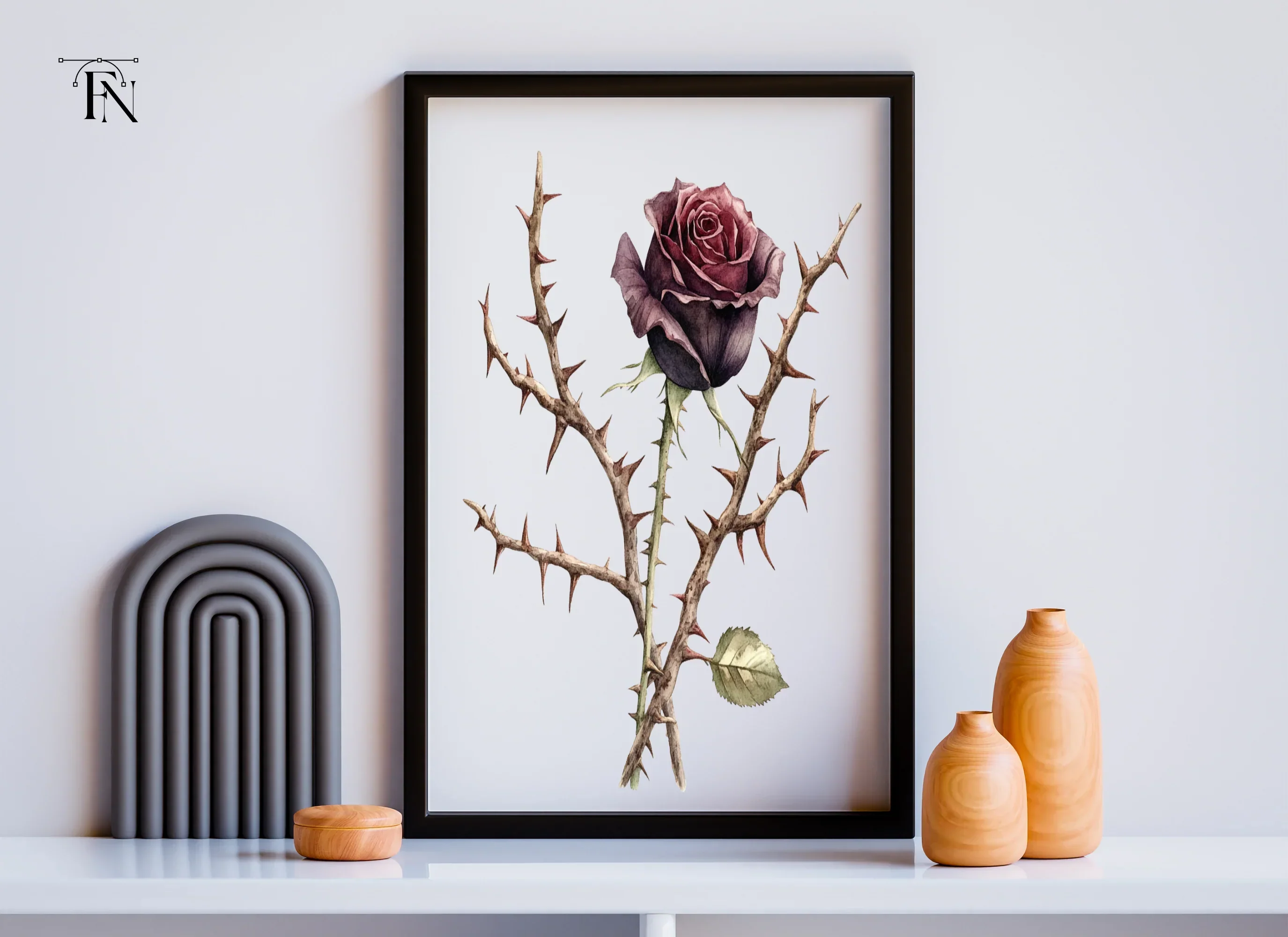 Dark Roses and Thorns Clipart Bundle - Image 6