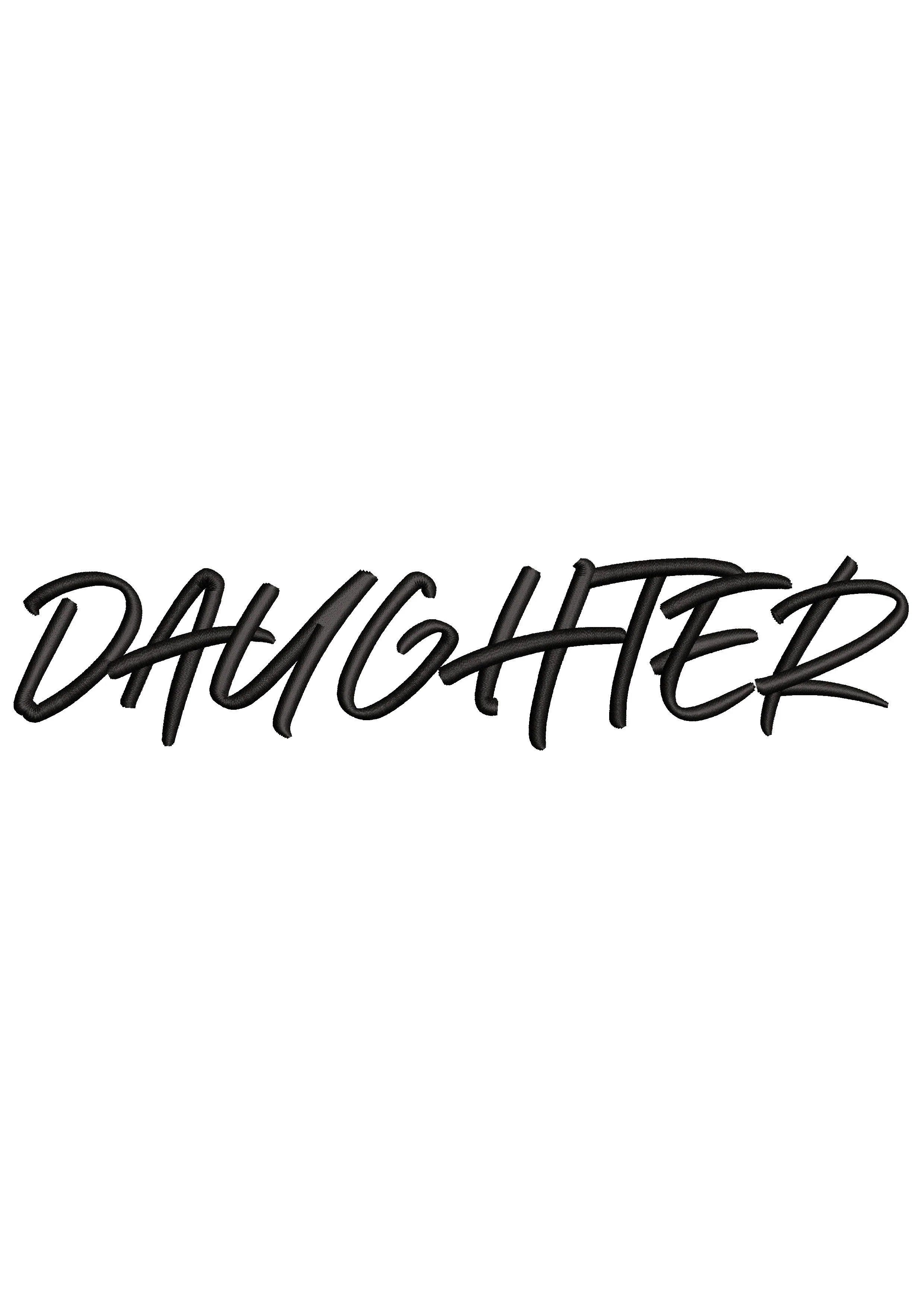 Daughter Embroidery Design