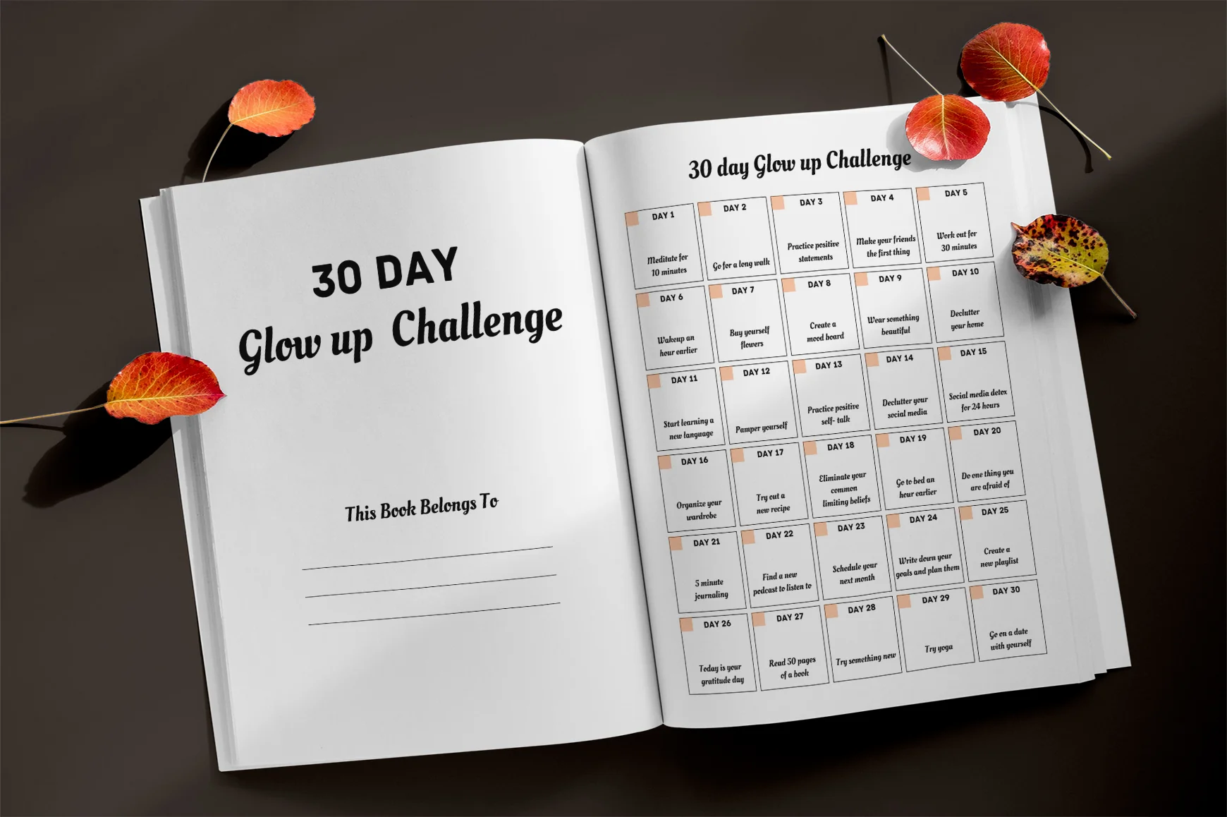 Day Glow Up Challenge Planner - Image 2