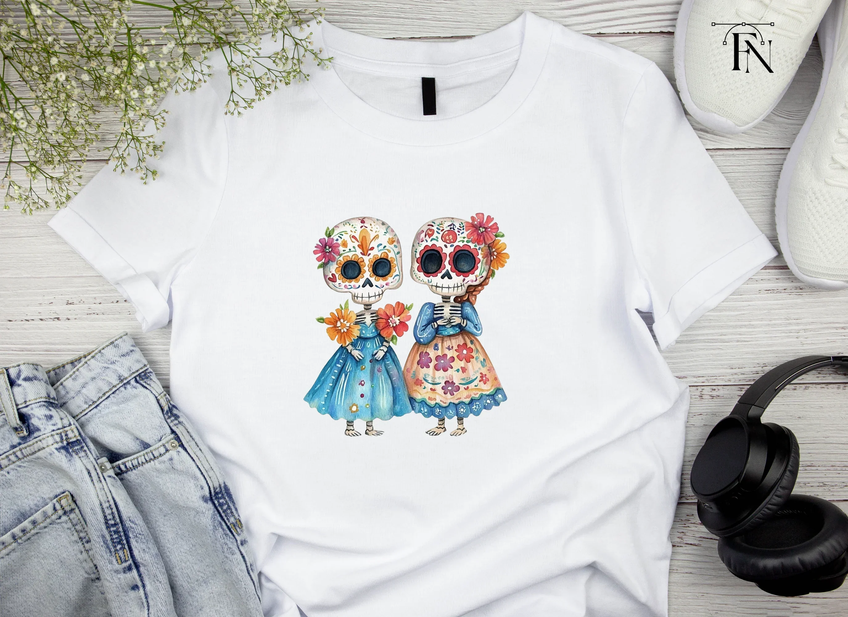 Day of the Dead Skeletons Clipart Bundle - Image 4