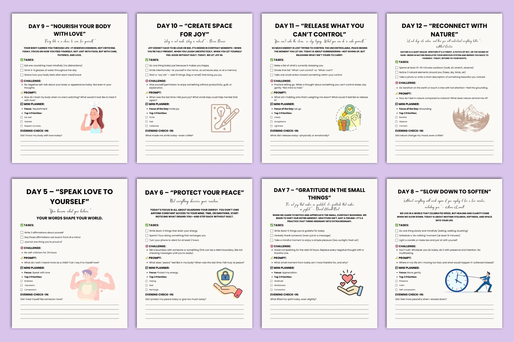 Day Self-Care Challenge Planner - Image 3