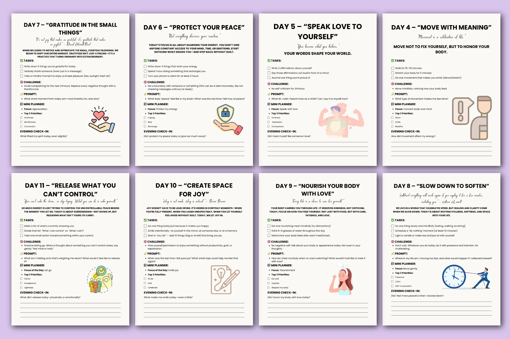Day Self Care Challenge Planner - Image 6