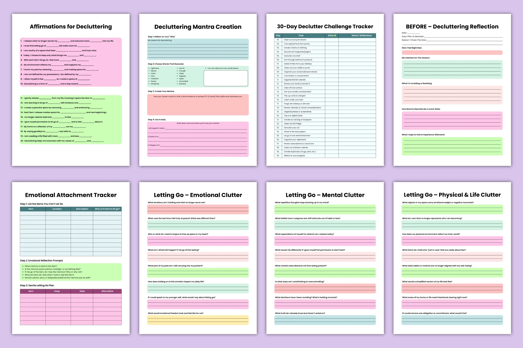 Declutter Workbook for Organization - Image 5