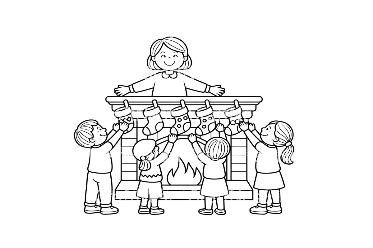 Decorating Fireplace Coloring Books - Image 4