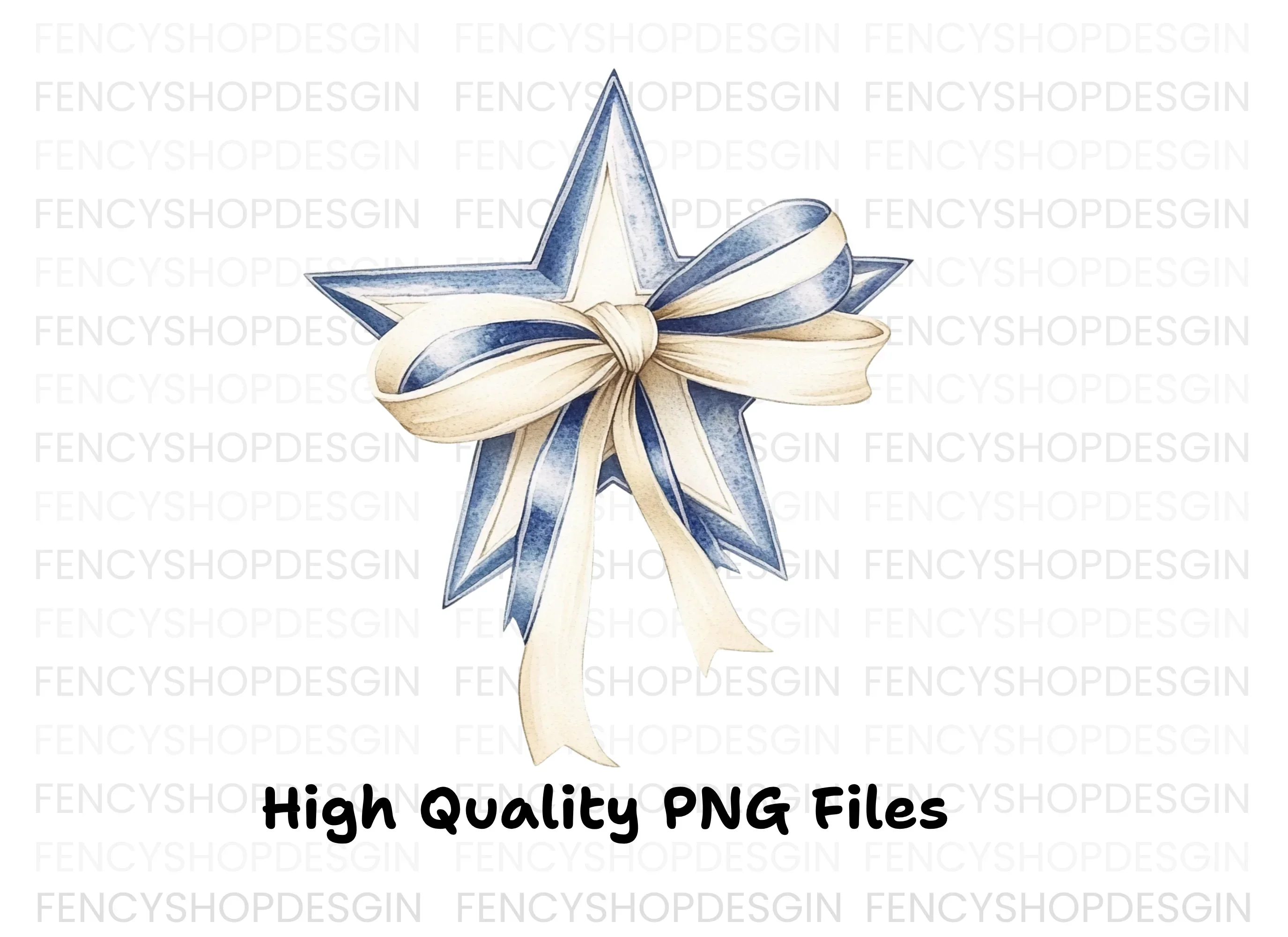 Decorative Star with Ribbon Clipart Bundle - Image 3