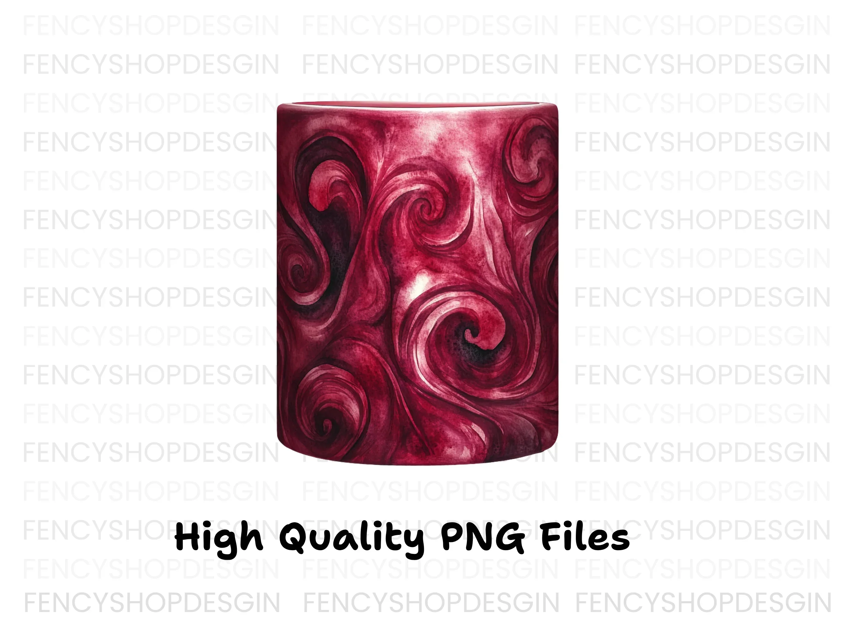 Deep Red Swirls Clipart Bundle - Image 3