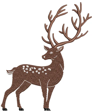 Deer Embroidery Design