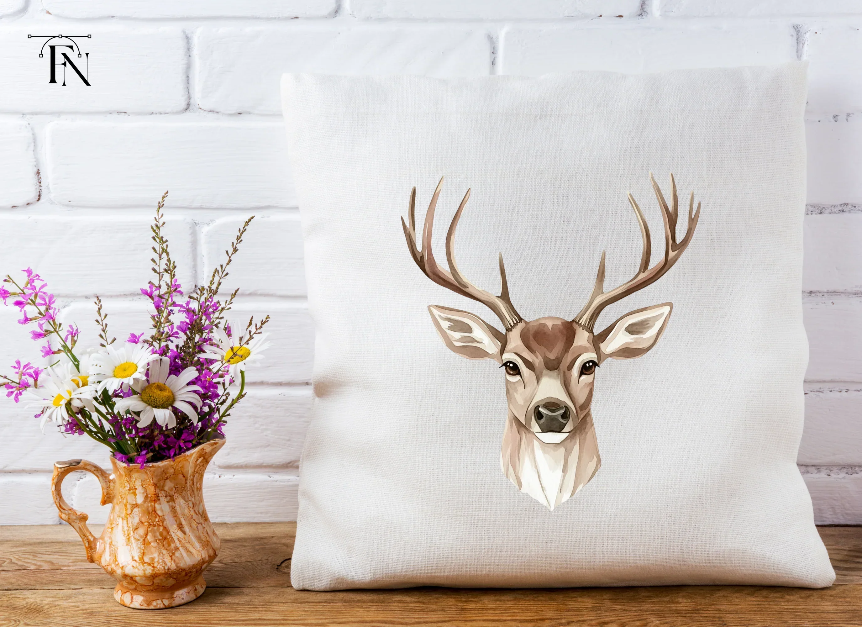Deer Head Geometric Realistic Clipart Bundle - Image 4