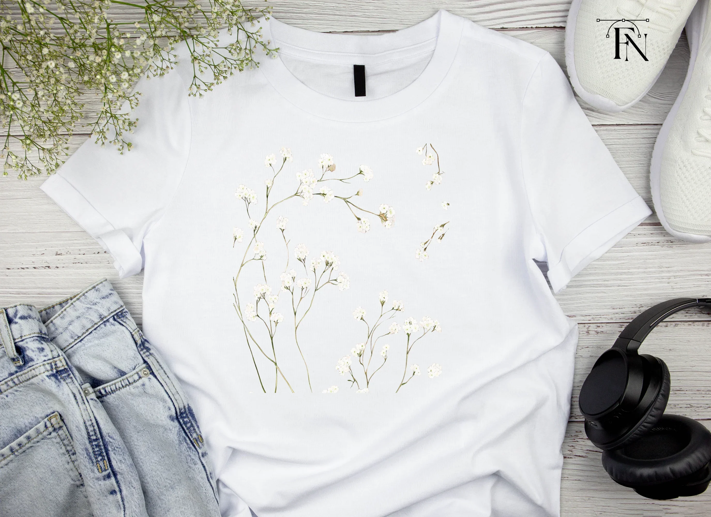 Delicate Baby Breath Clipart Bundle - Image 5