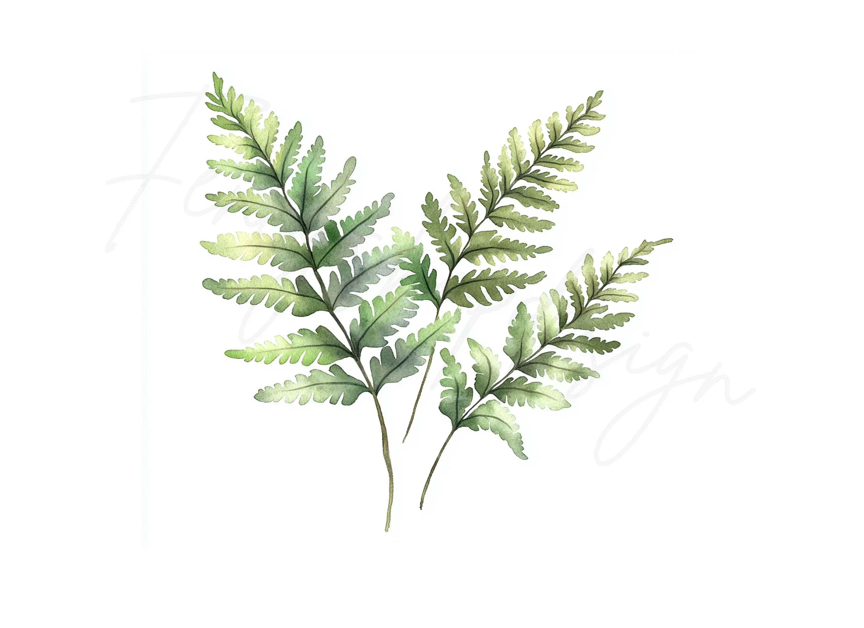 Delicate Fern Clipart Bundle - Image 3