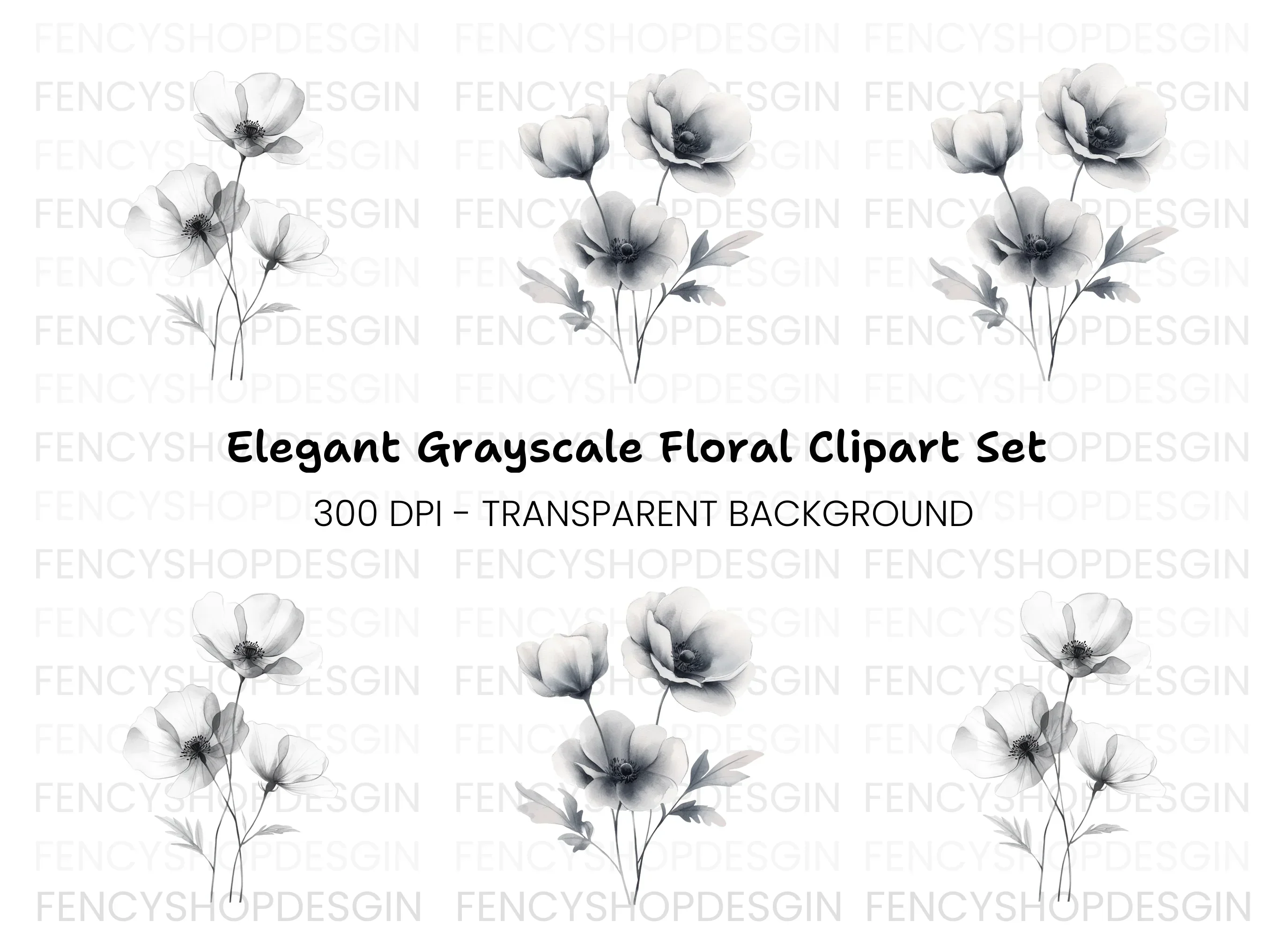 Delicate Floral Clipart Bundle