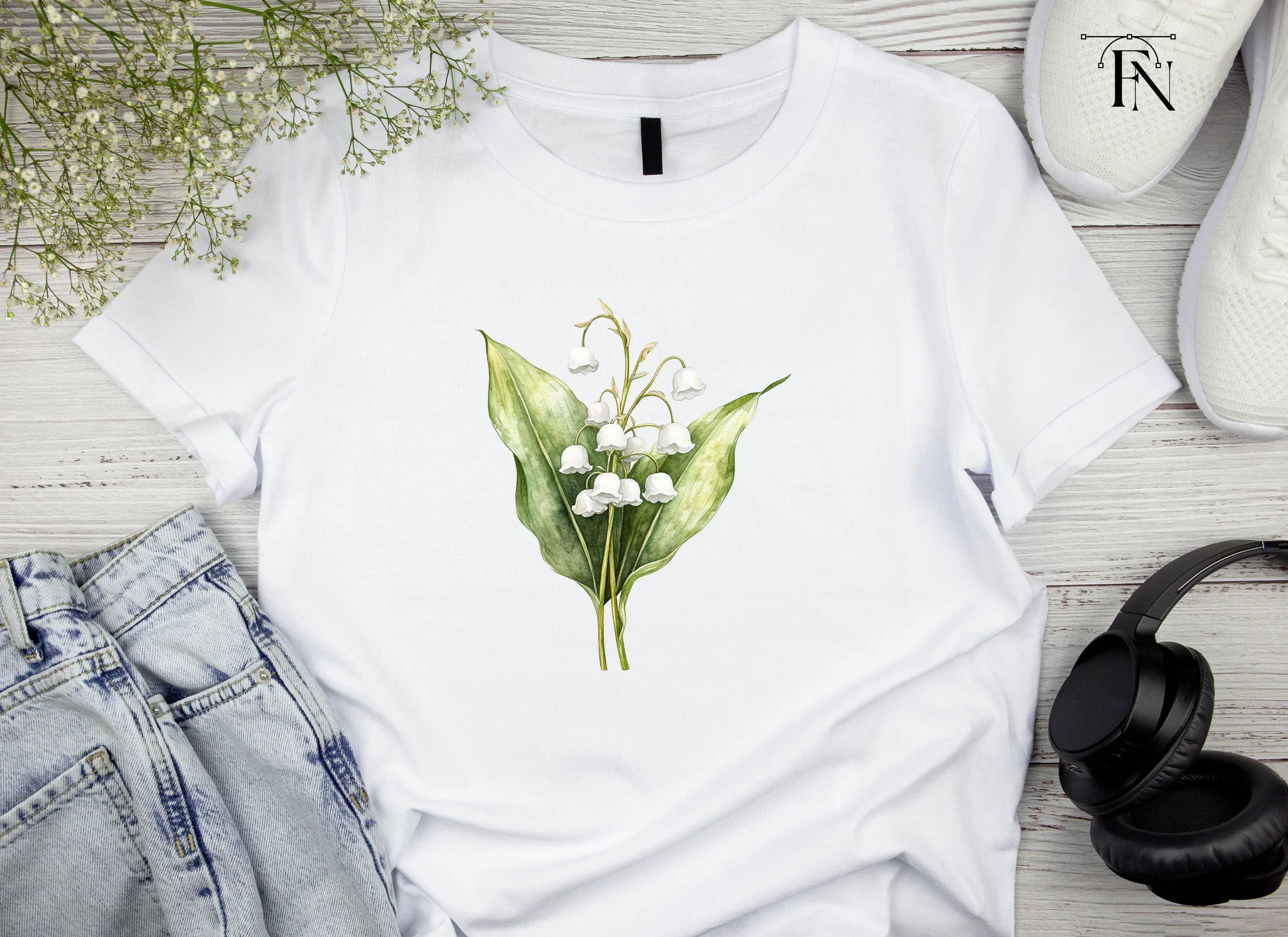 Delicate Lily of the Valley Clipart Bundle - Image 6