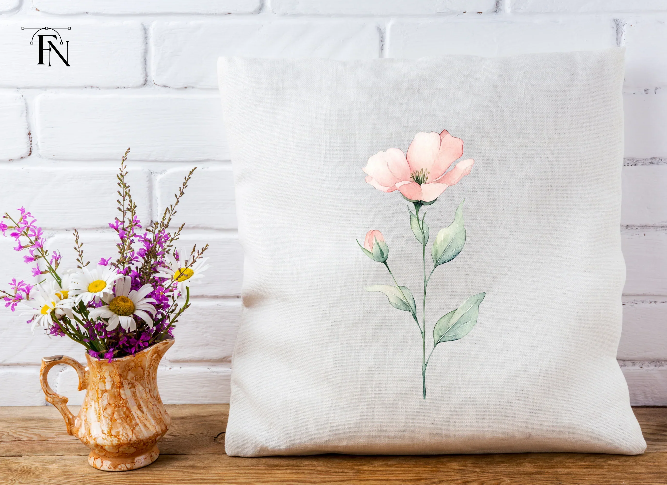 Delicate Pink Flower Clipart Bundle - Image 4