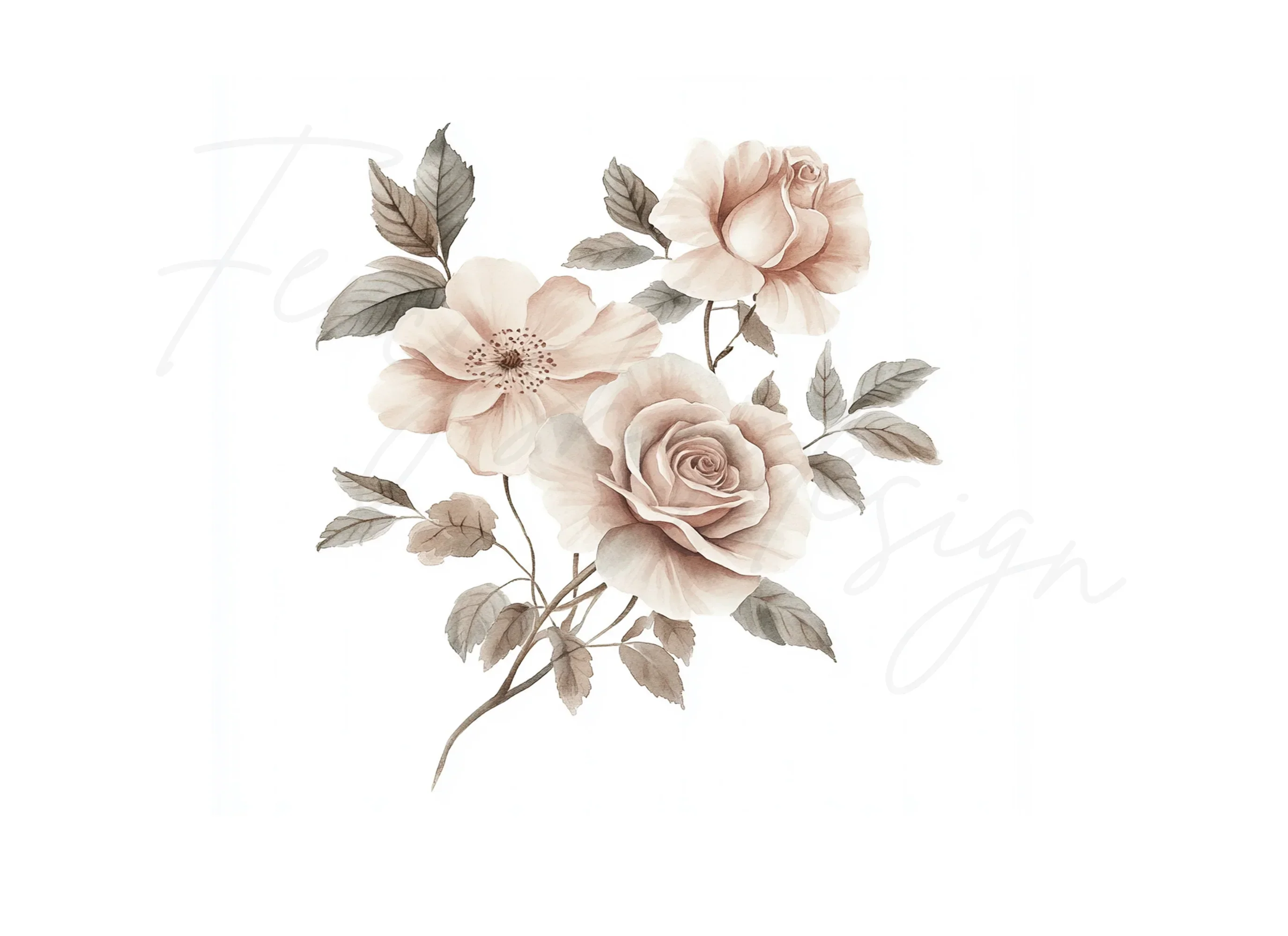 Delicate Rose Clipart Bundle - Image 3