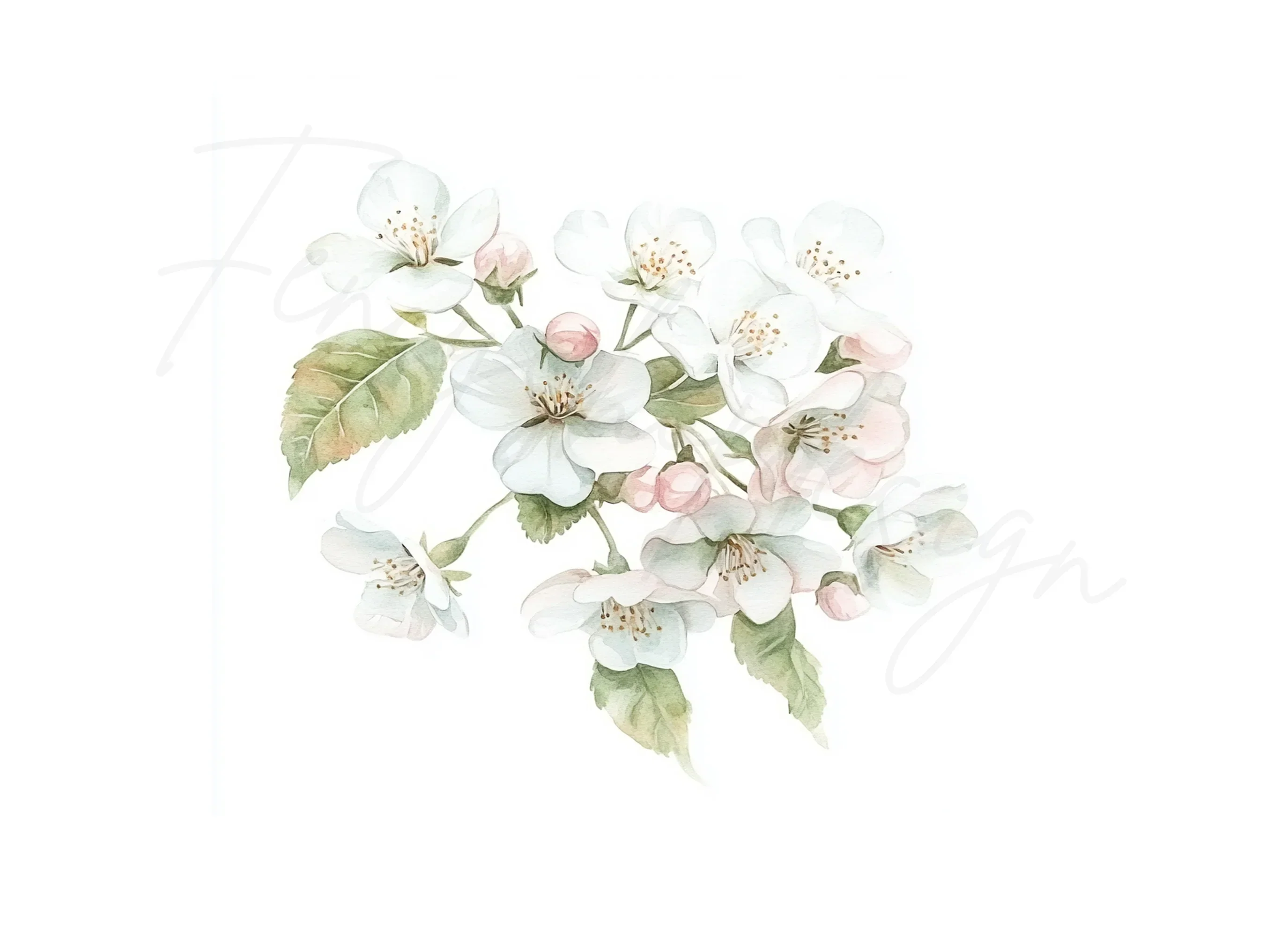 Delicate White Cherry Blossom Clipart Bundle - Image 3