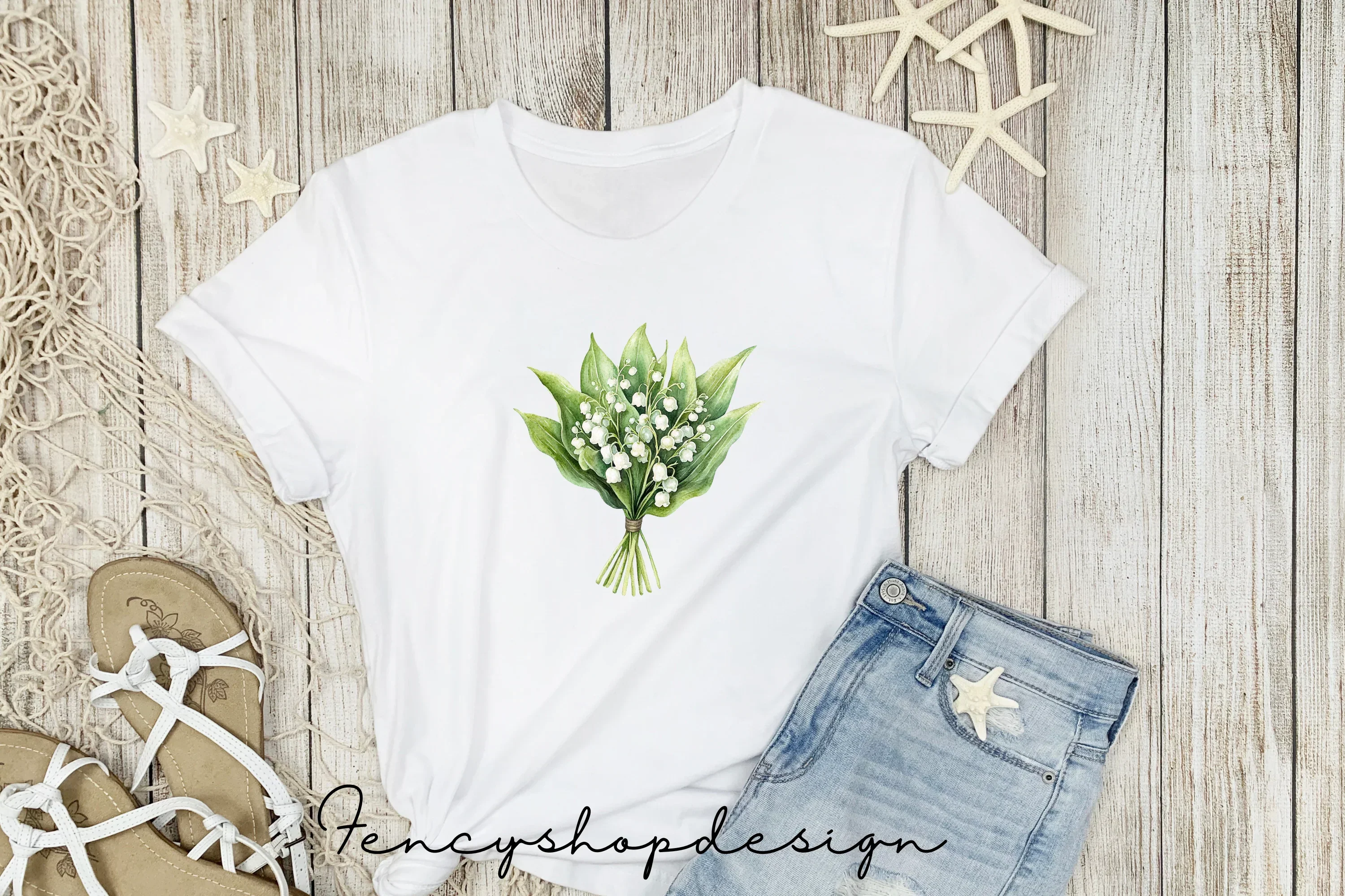 Delicate White Flowers Clipart Bundle - Image 7