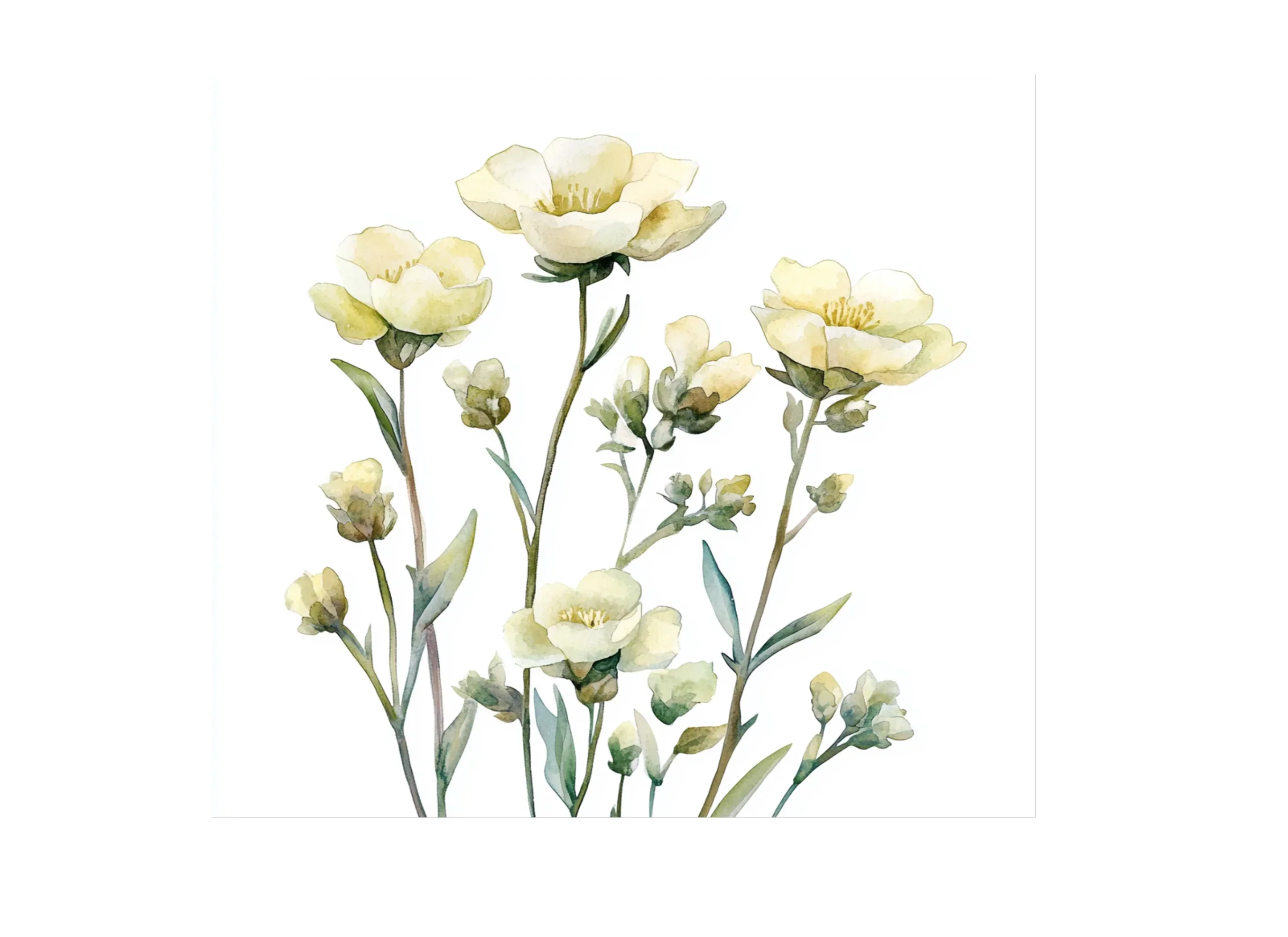 Delicate Yellow Wildflower Clipart Bundle - Image 2