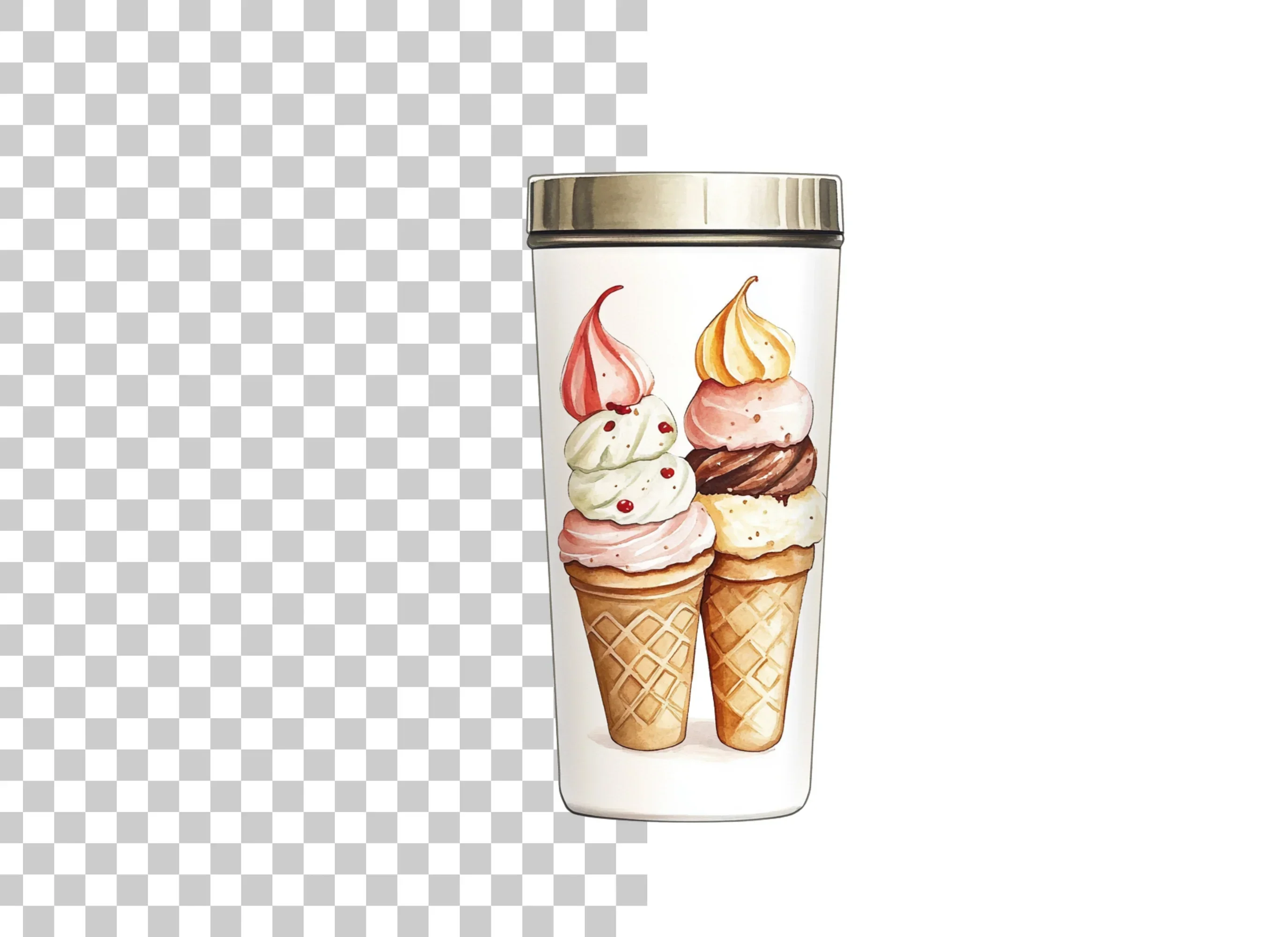 Delicious Ice Cream Cones Clipart Bundle - Image 2