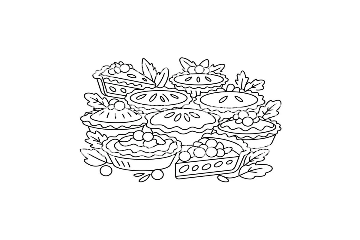 Delicious Pie Assortment Coloring Books - Image 3