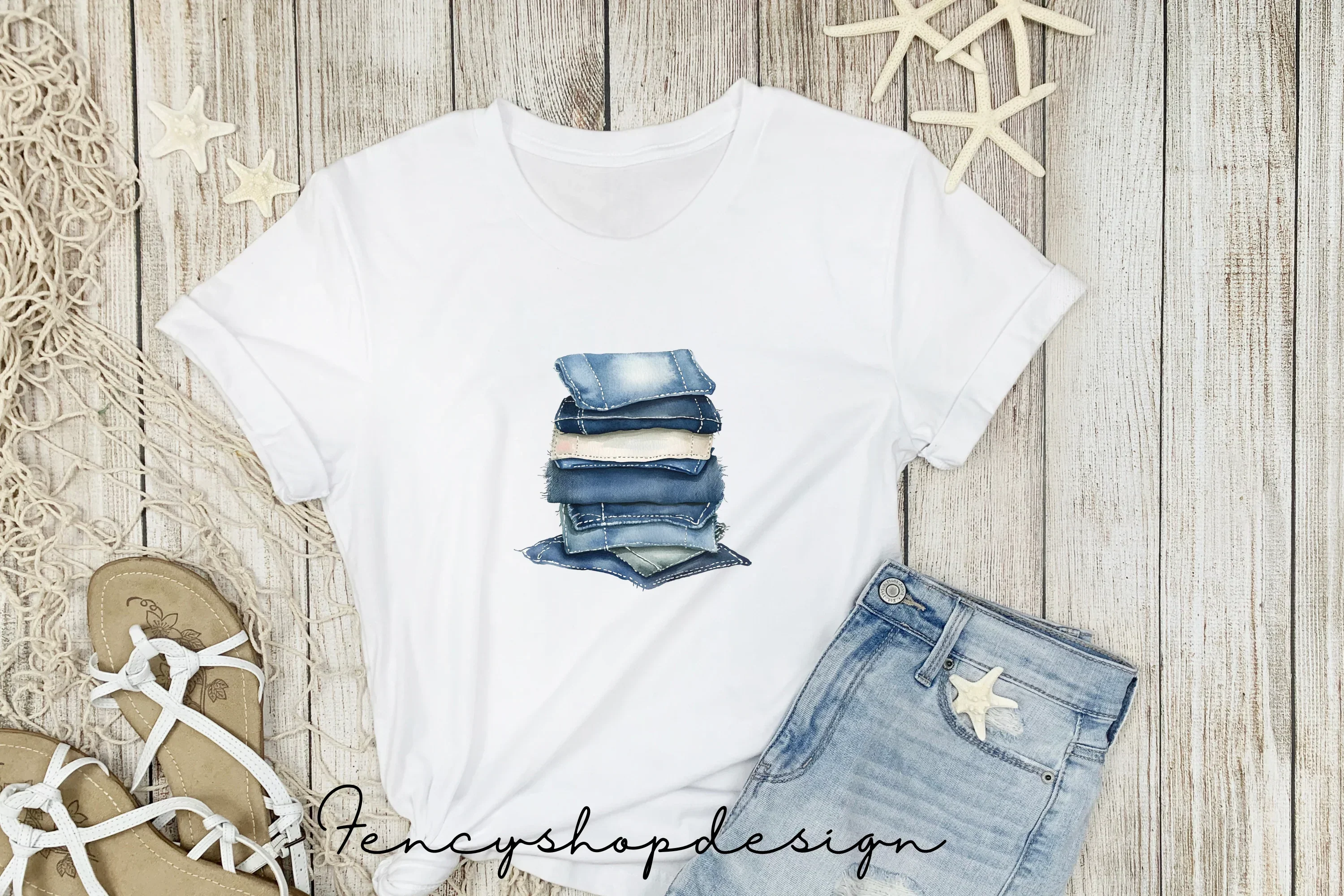 Denim Jeans Clipart Bundle - Image 3