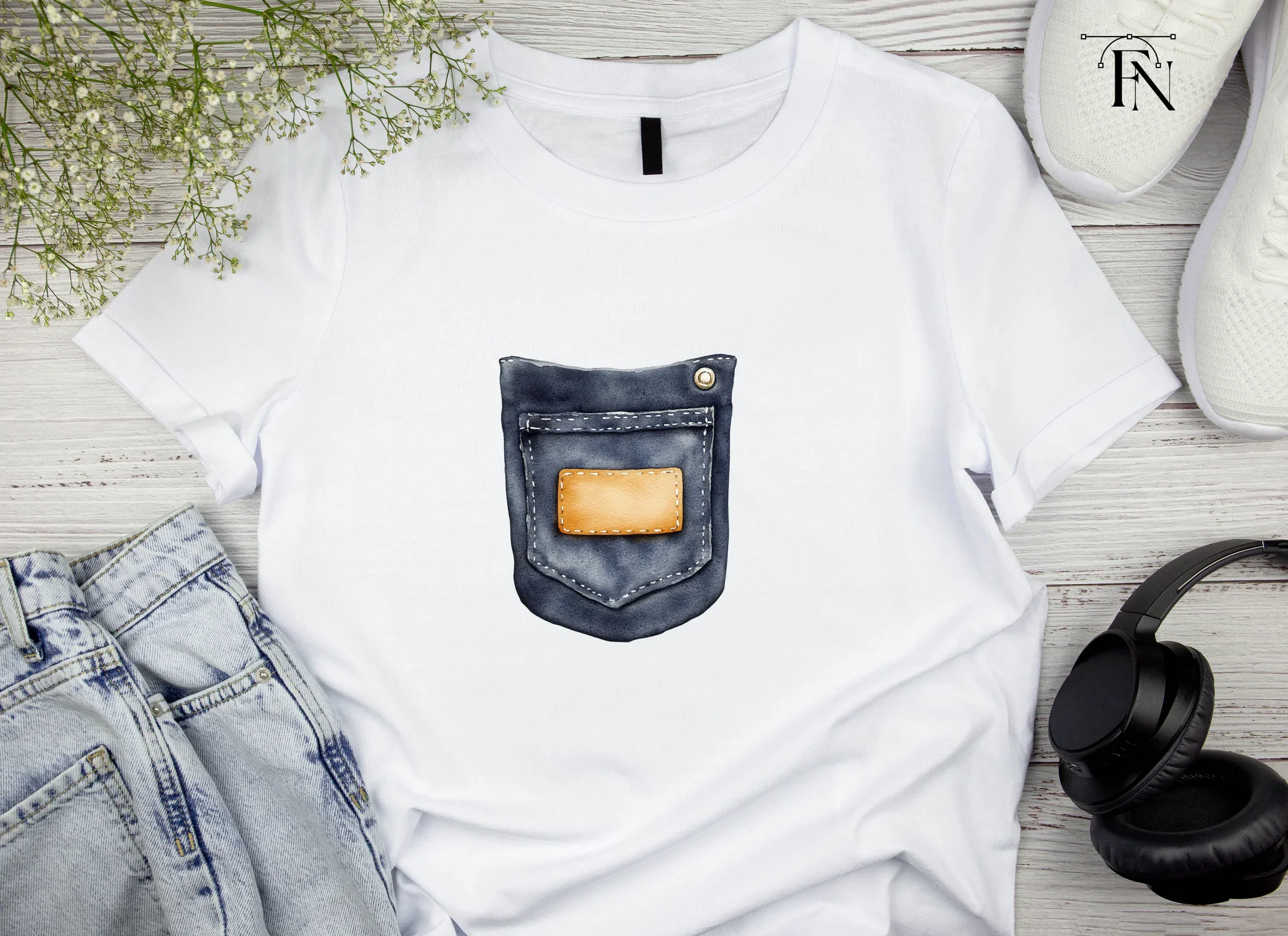 Denim Pockets Clipart Bundle - Image 3