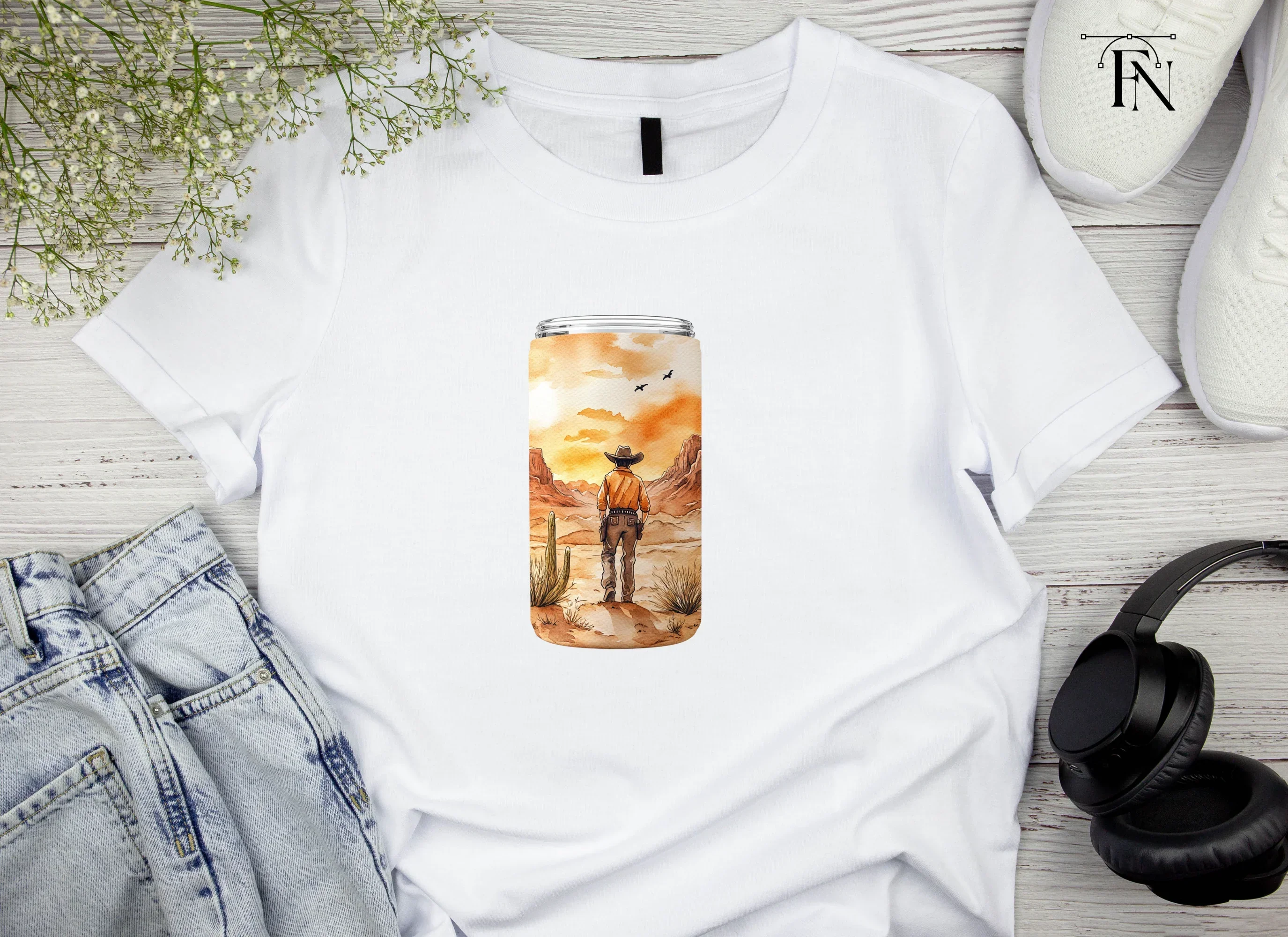 Desert Cowboy Tumbler Clipart Bundle - Image 5