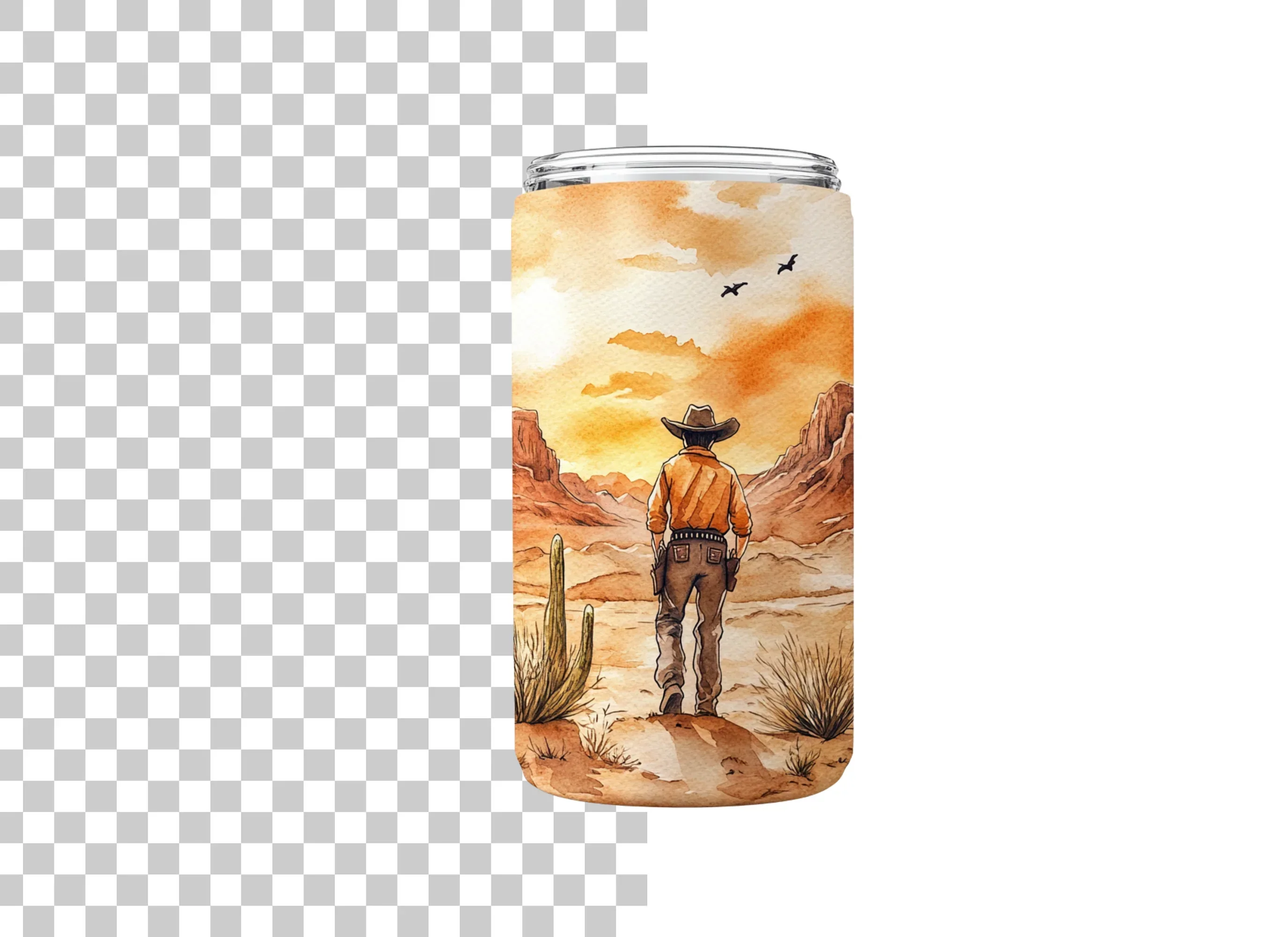 Desert Cowboy Tumbler Clipart Bundle - Image 6