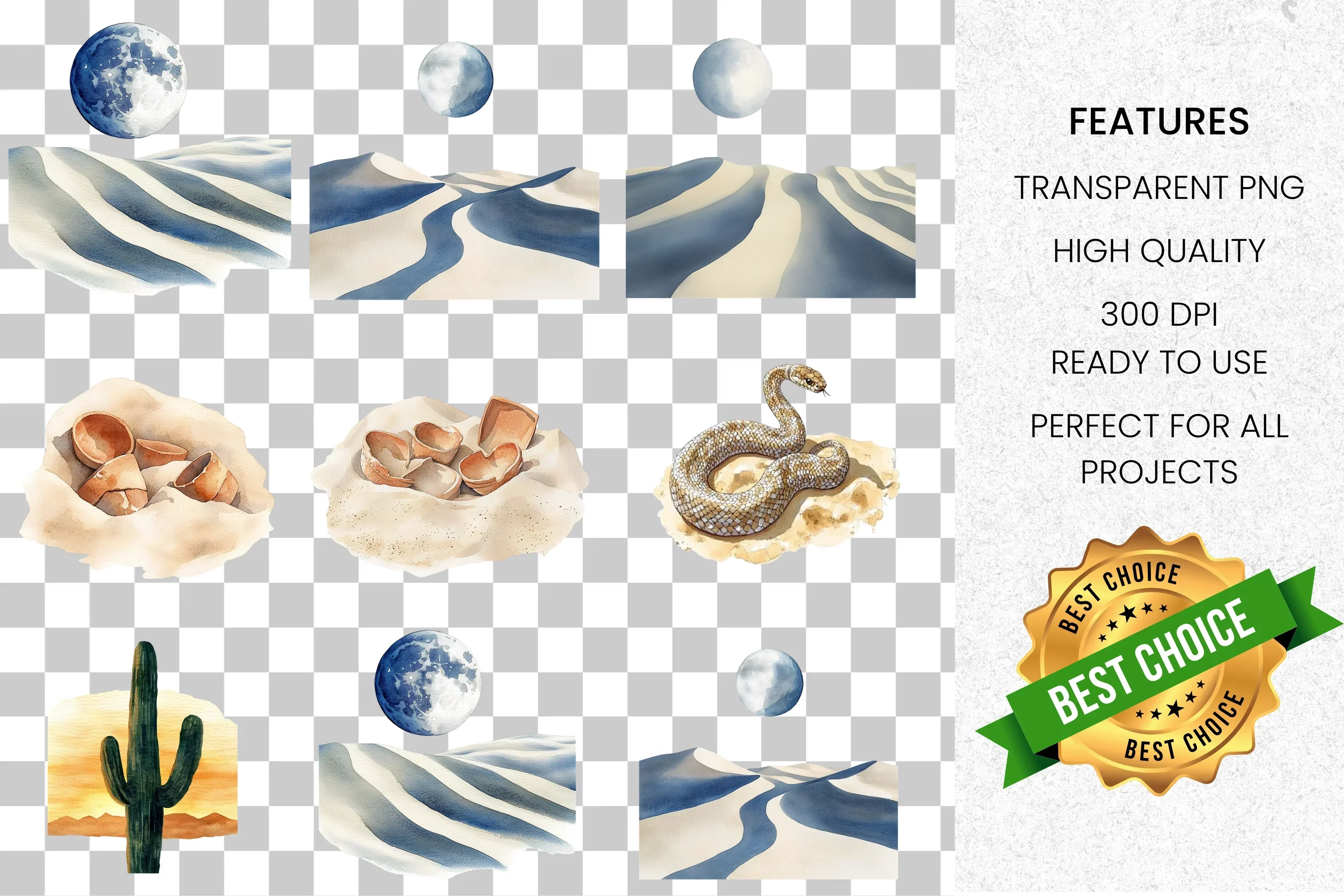 Desert Wildlife Nature Clipart Bundle - Image 2
