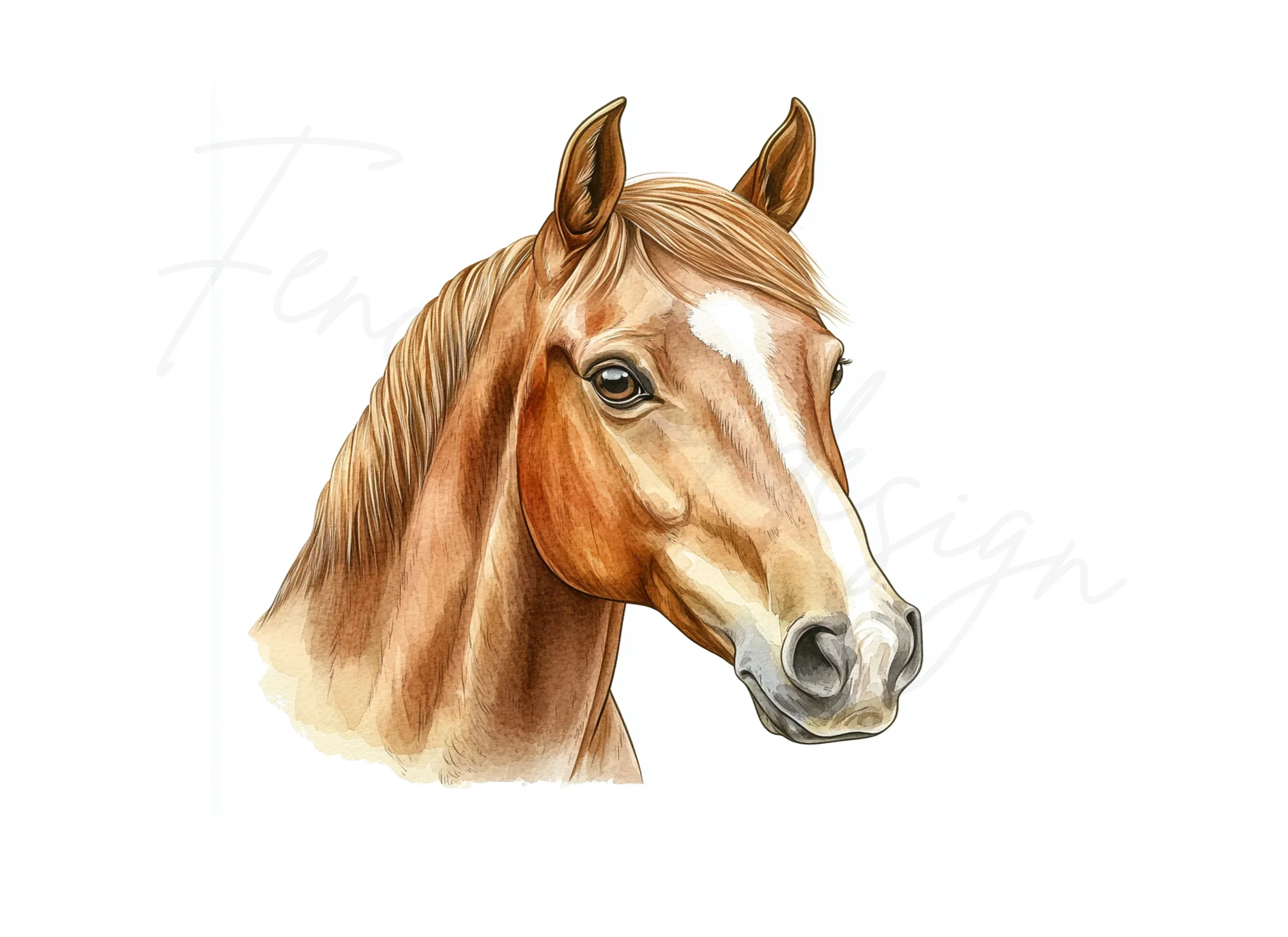 Detailed Horse Head Portrait Clipart Bundle - Image 2