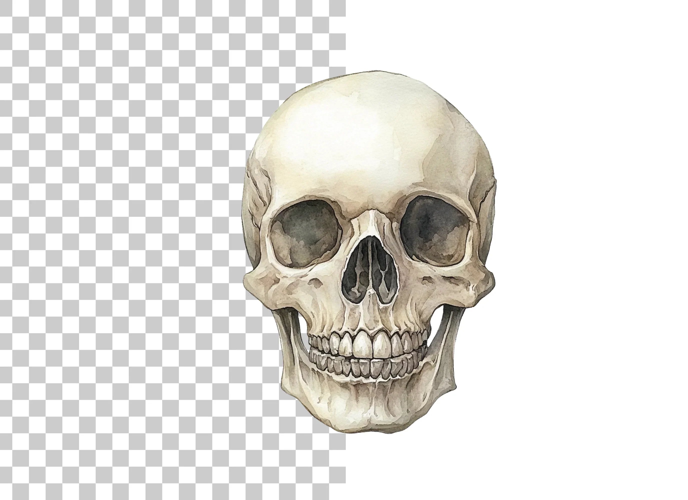 Detailed Human Skull Clipart Bundle - Image 4