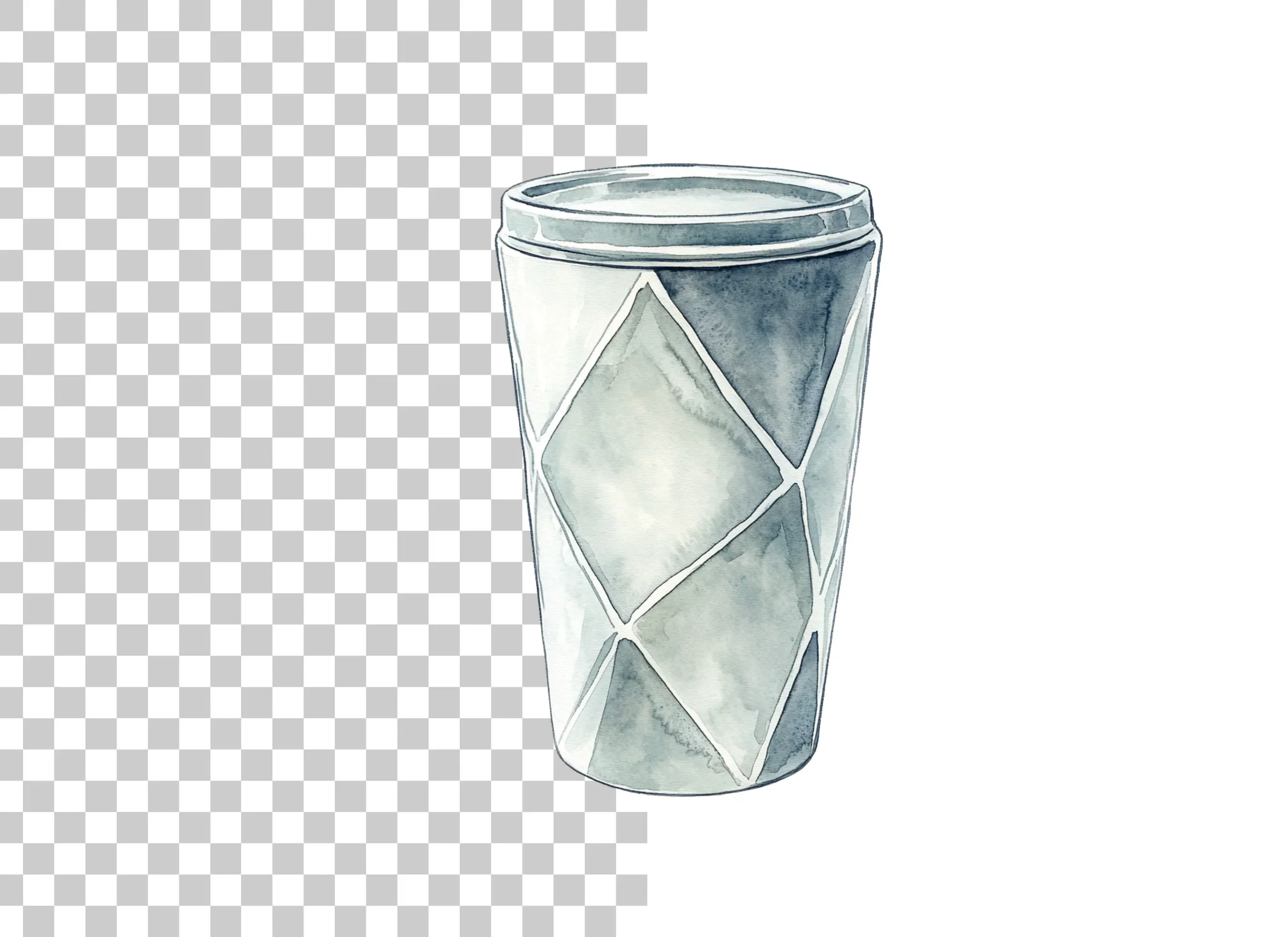 Diamond Pattern Tumbler Clipart Bundle - Image 2