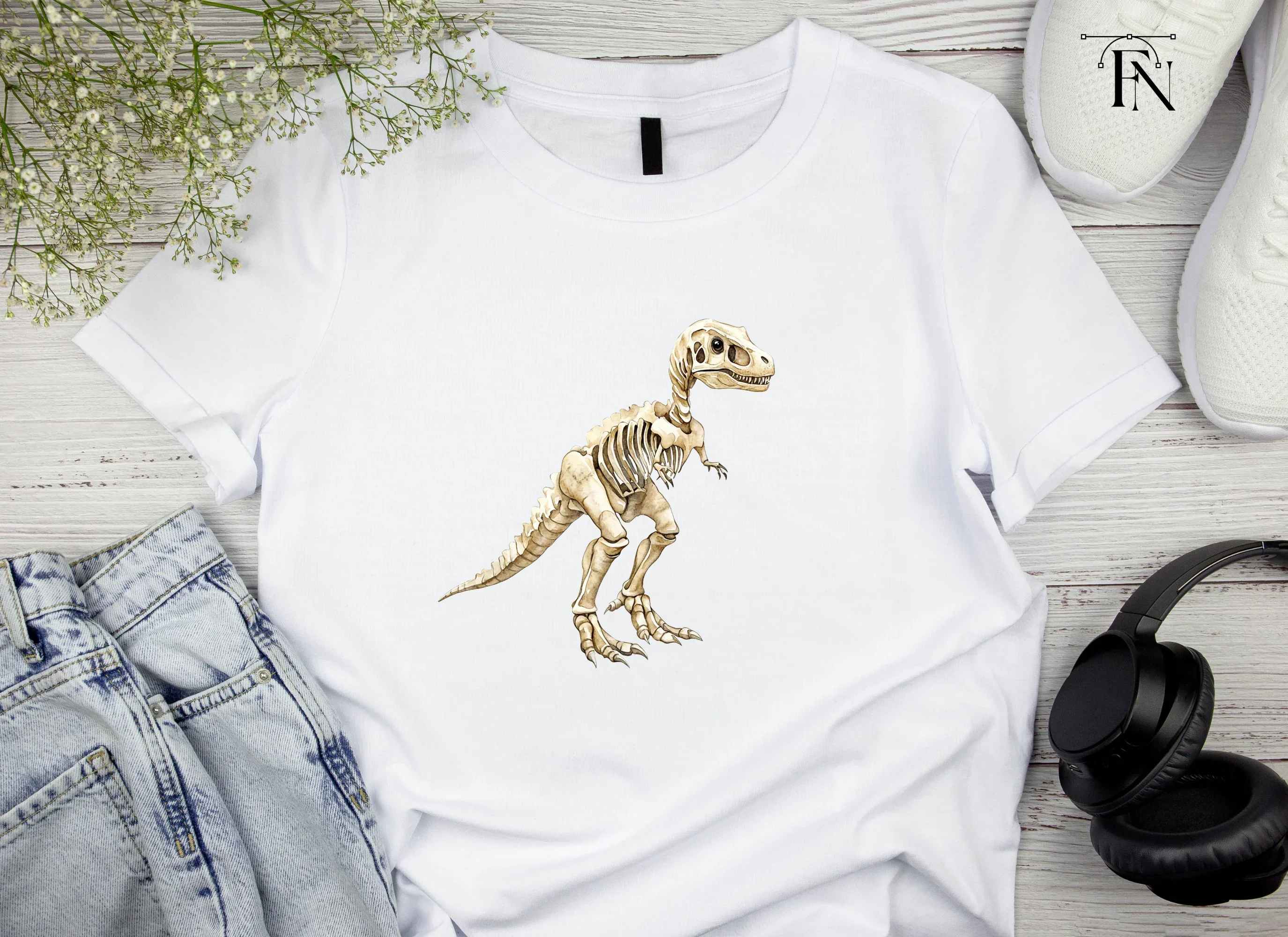 Dinosaur Skeleton Clipart Bundle - Image 3