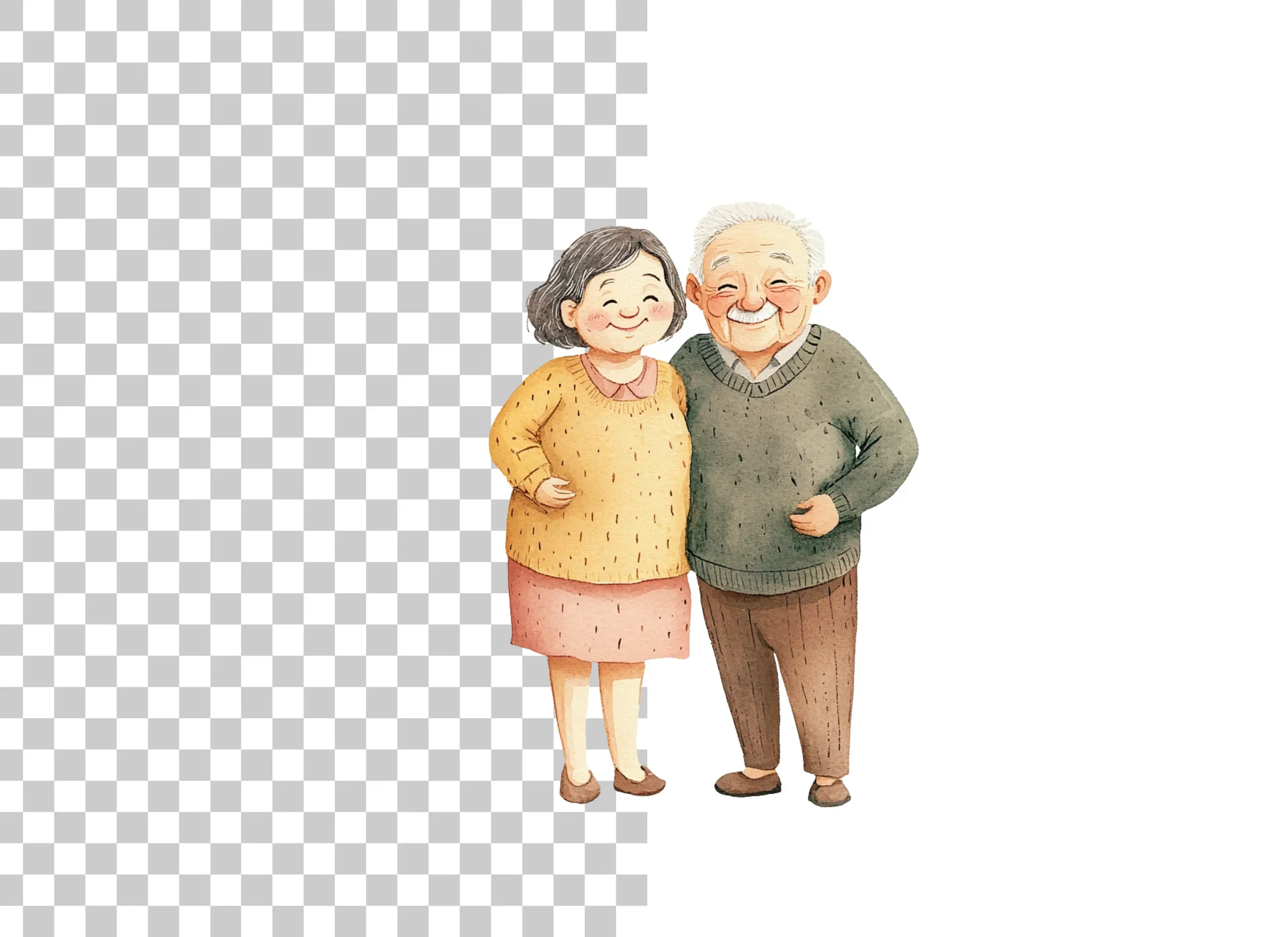 Diverse Elderly Couples Clipart Bundle - Image 2