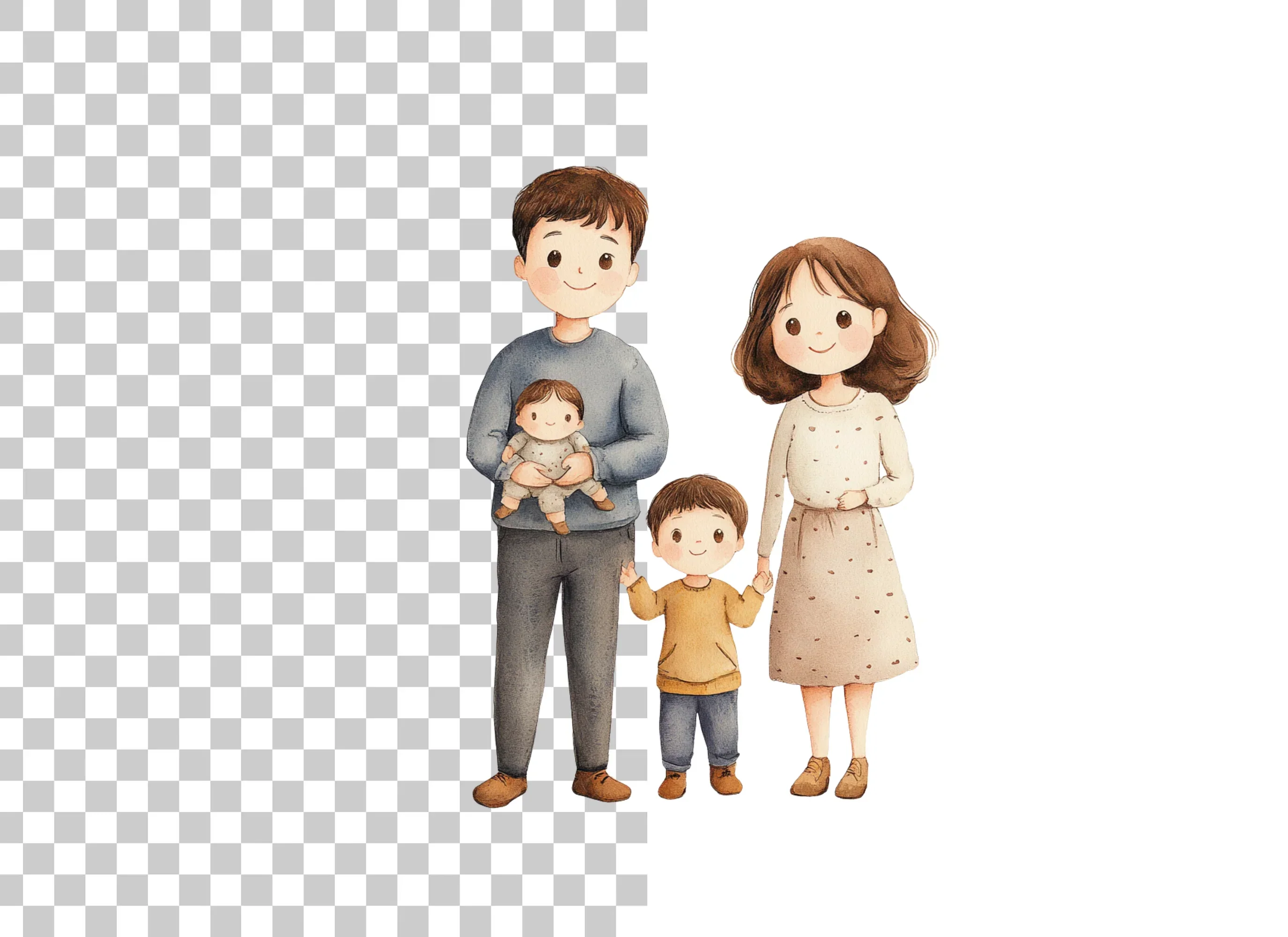 Diverse Family Moments Clipart Bundle - Image 6