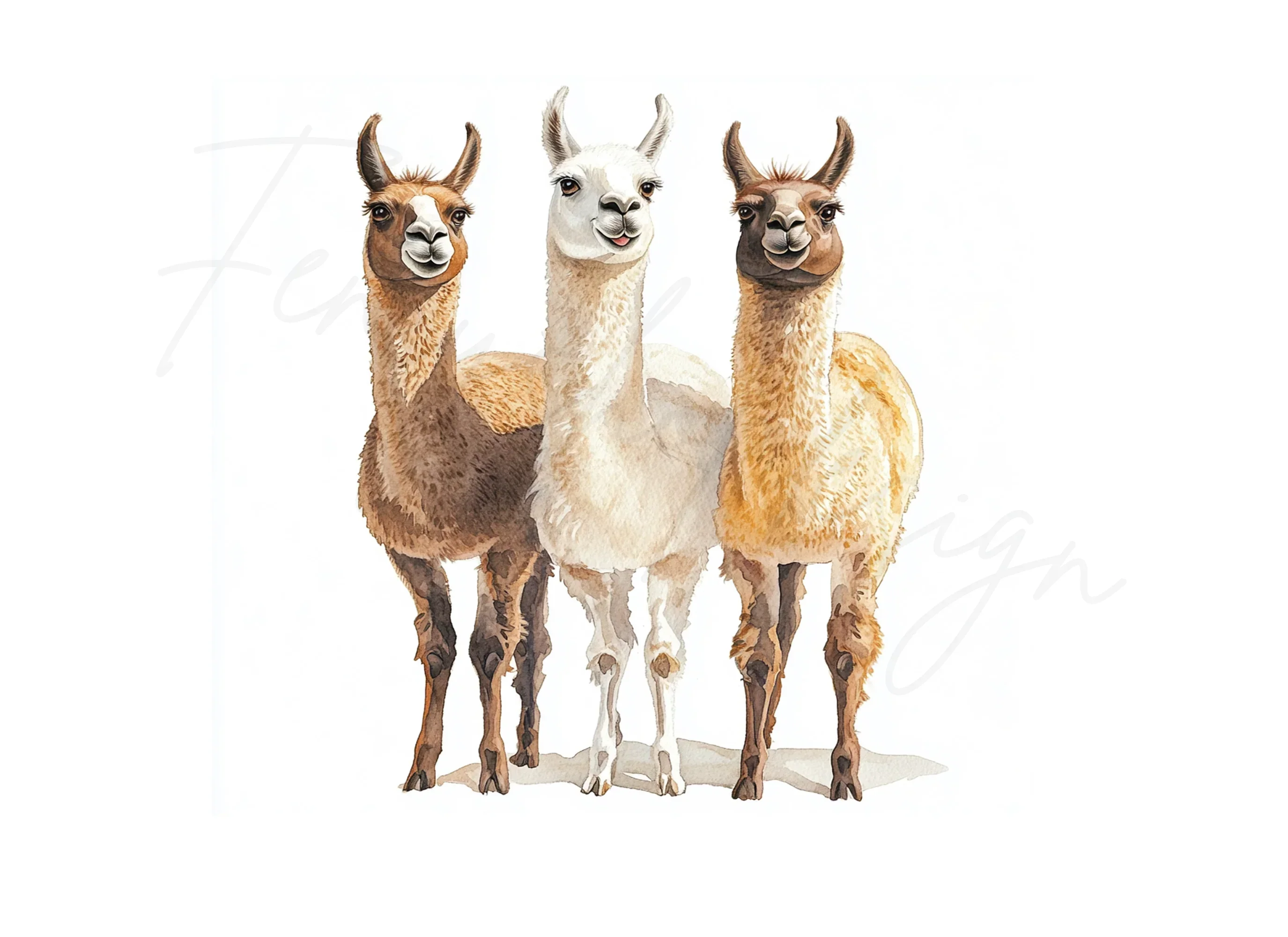 Diverse Llama Group Clipart Bundle - Image 2