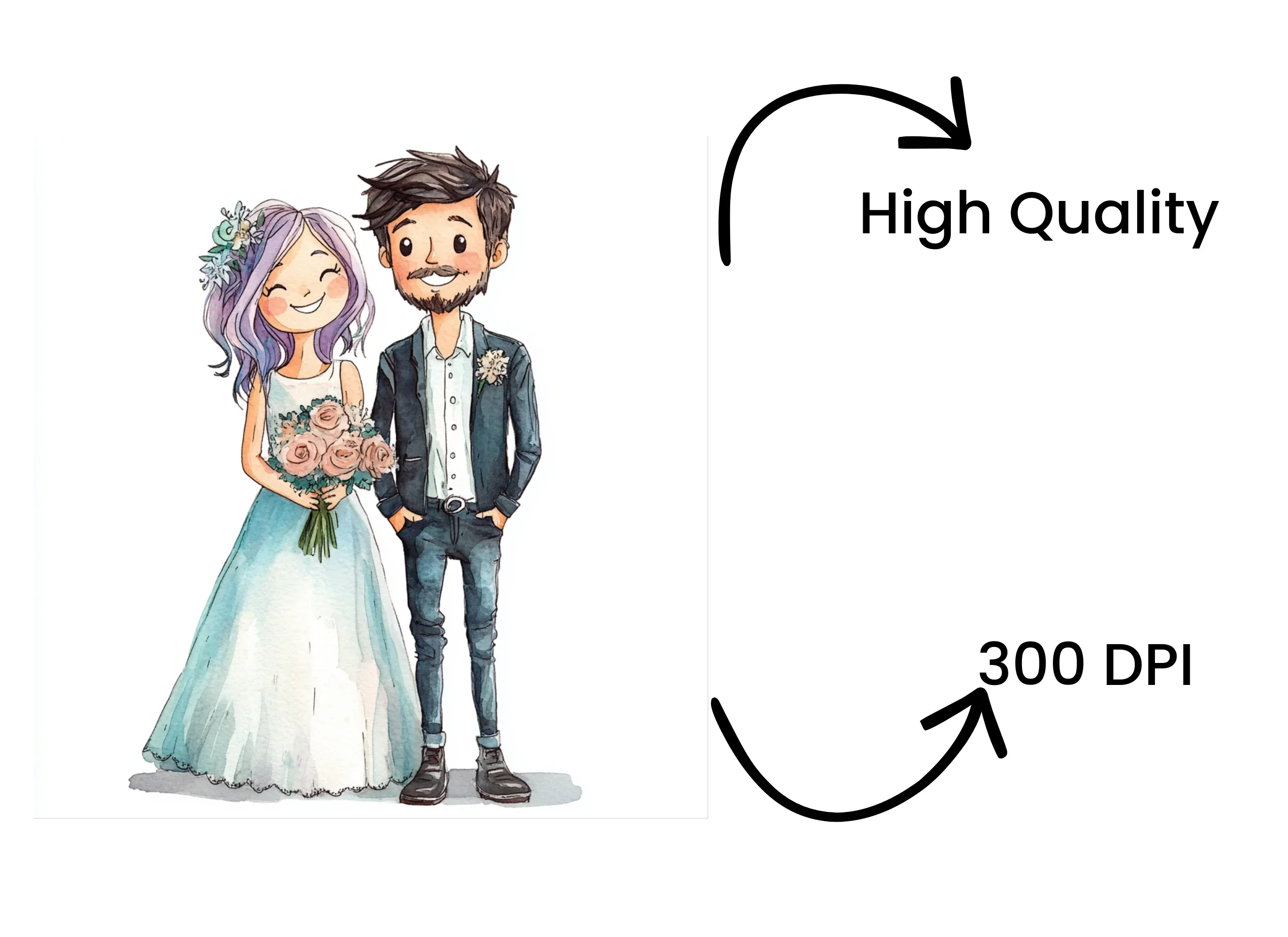 Diverse Wedding Couple Clipart Bundle - Image 4
