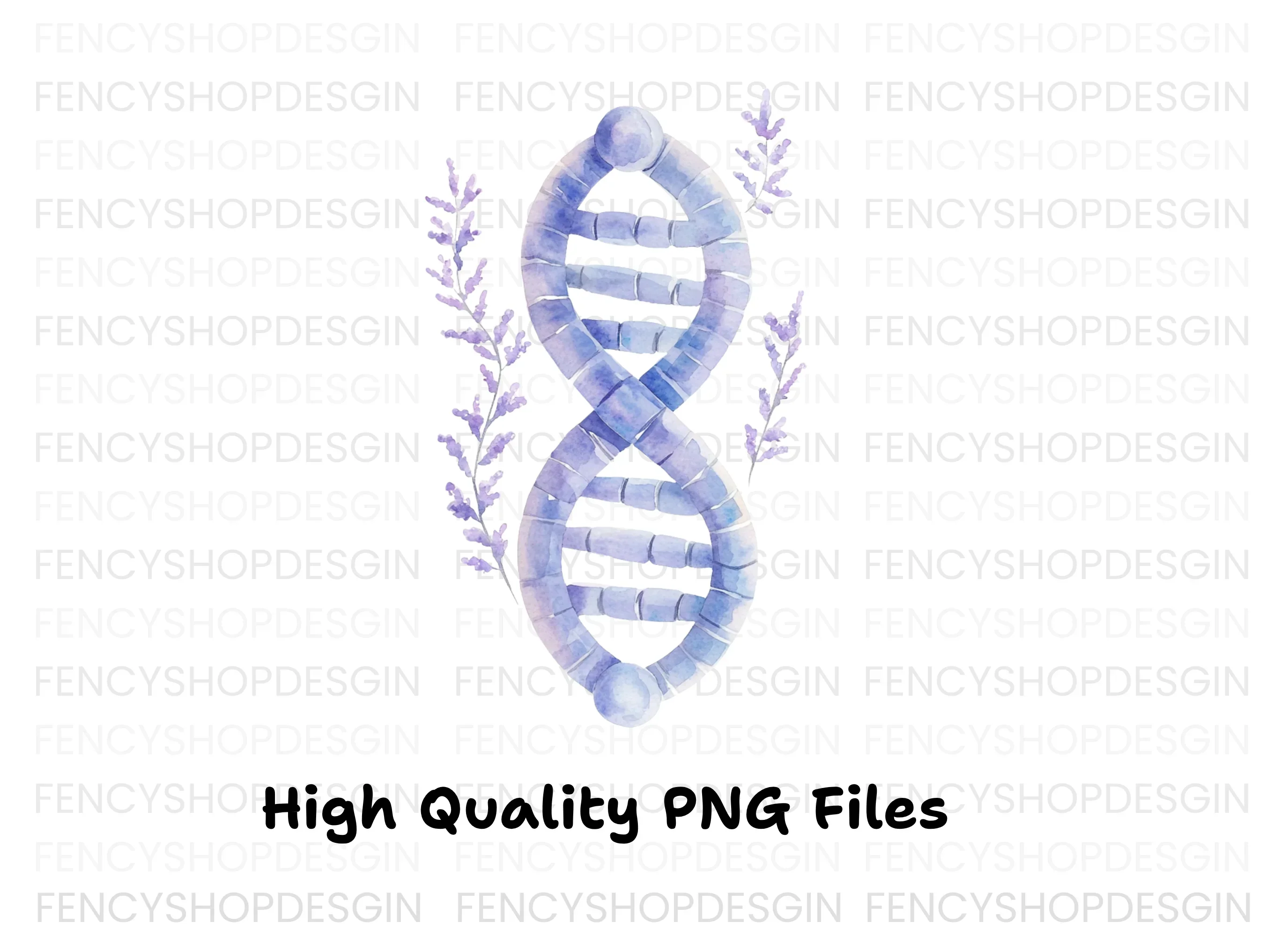 DNA Strand with Lavender Clipart Bundle - Image 2