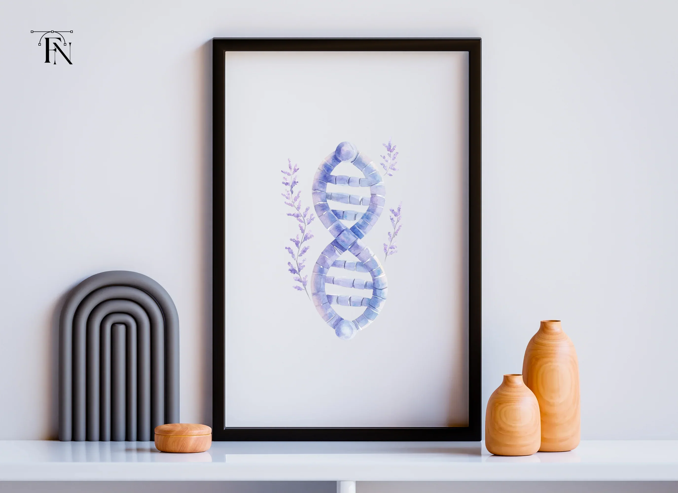 DNA Strand with Lavender Clipart Bundle - Image 3
