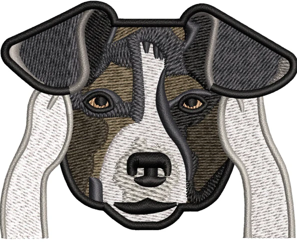Dog Face Embroidery Design