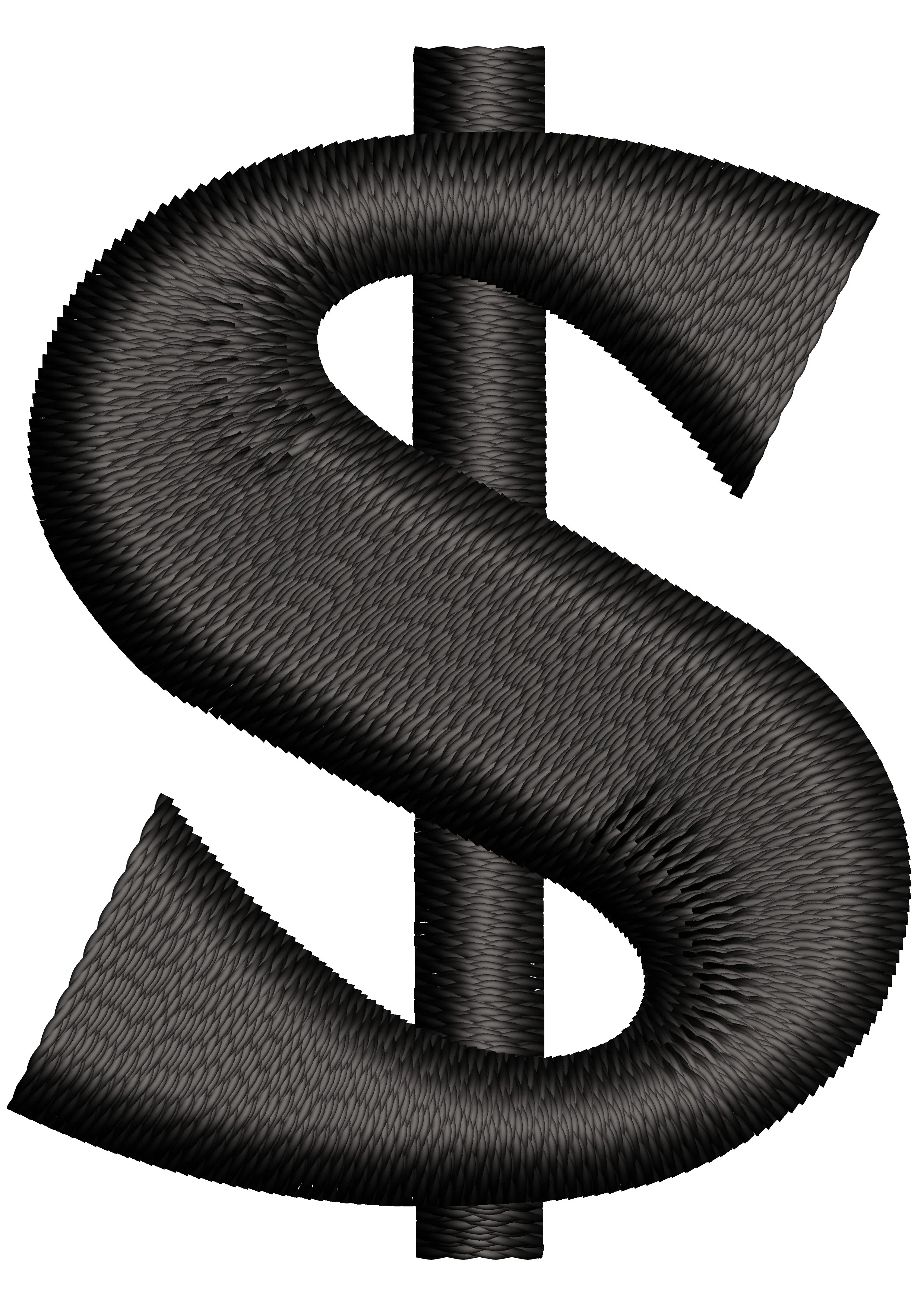Dollar Sign Embroidery Design