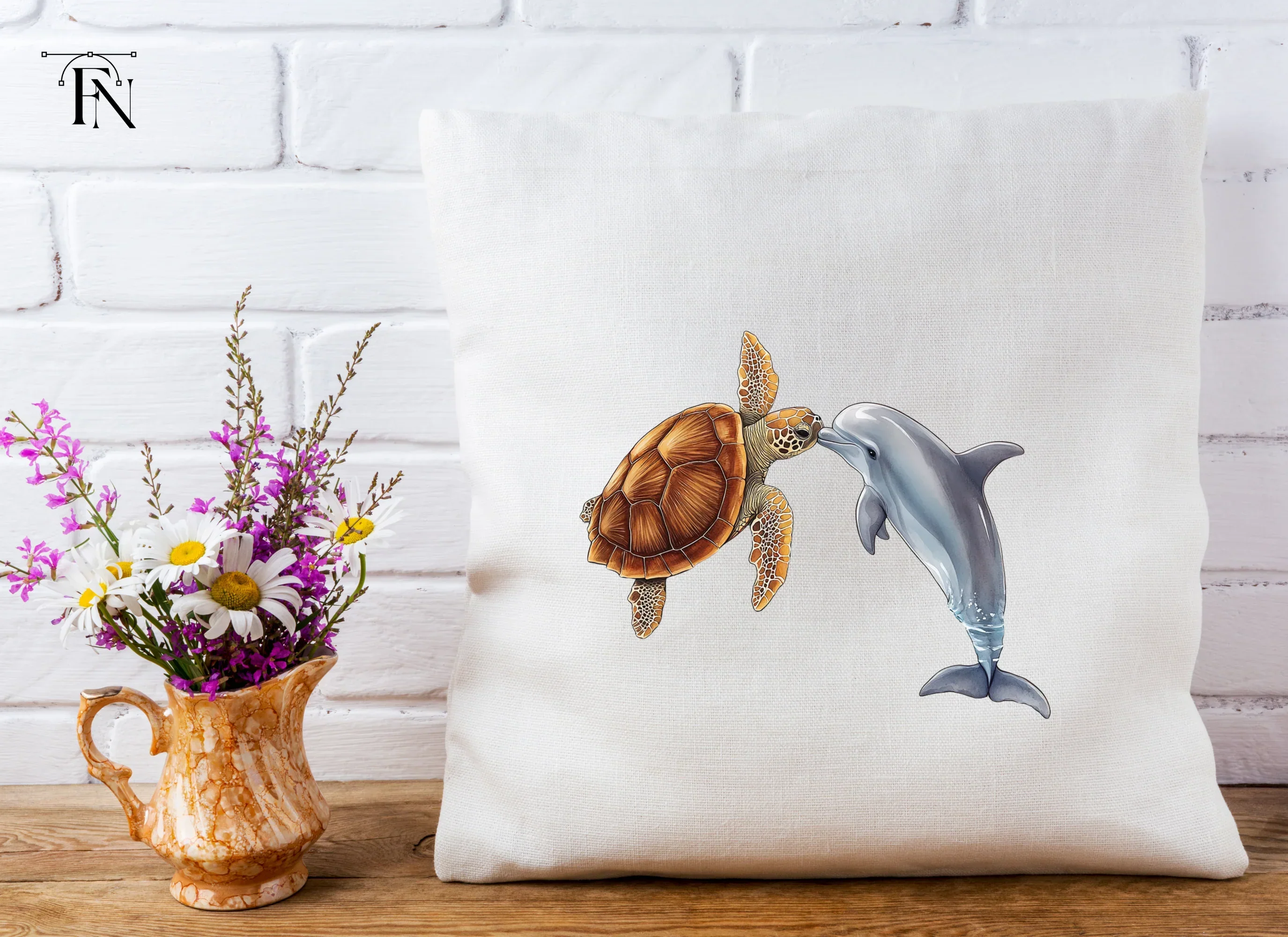 Dolphin and Sea Turtle Clipart Bundle - Image 4