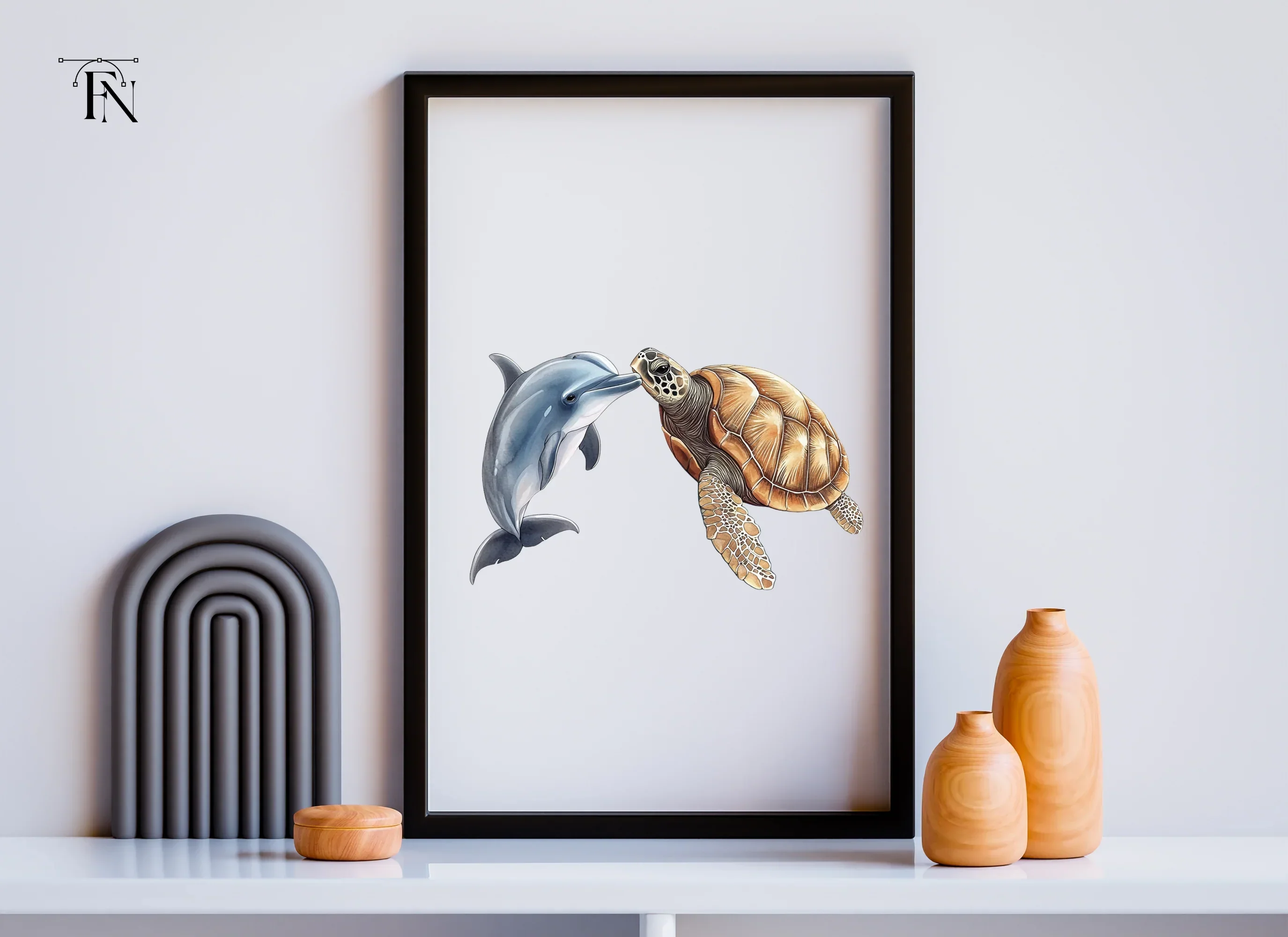 Dolphin and Sea Turtle Clipart Bundle - Image 5