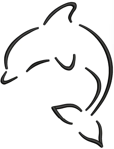 Dolphin Embroidery Design