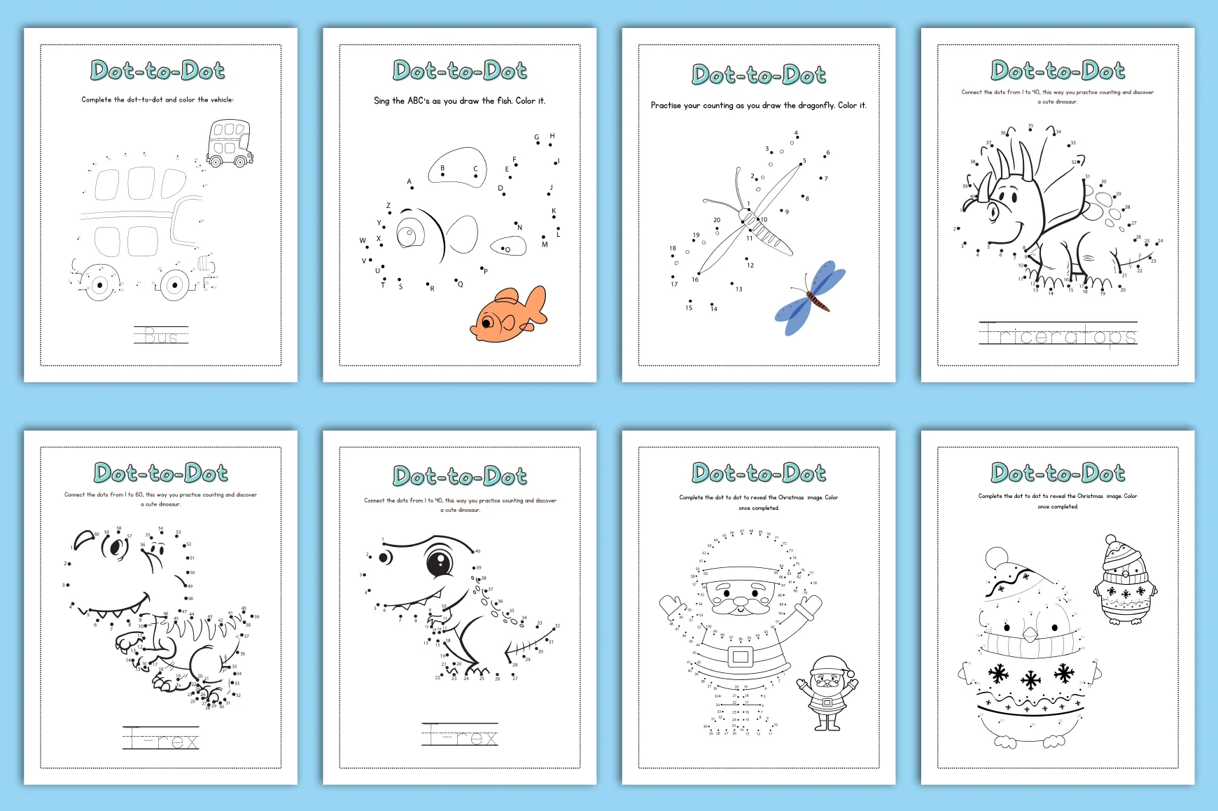 Dot-to-Dot Animal Worksheets for Kids Book - Image 5